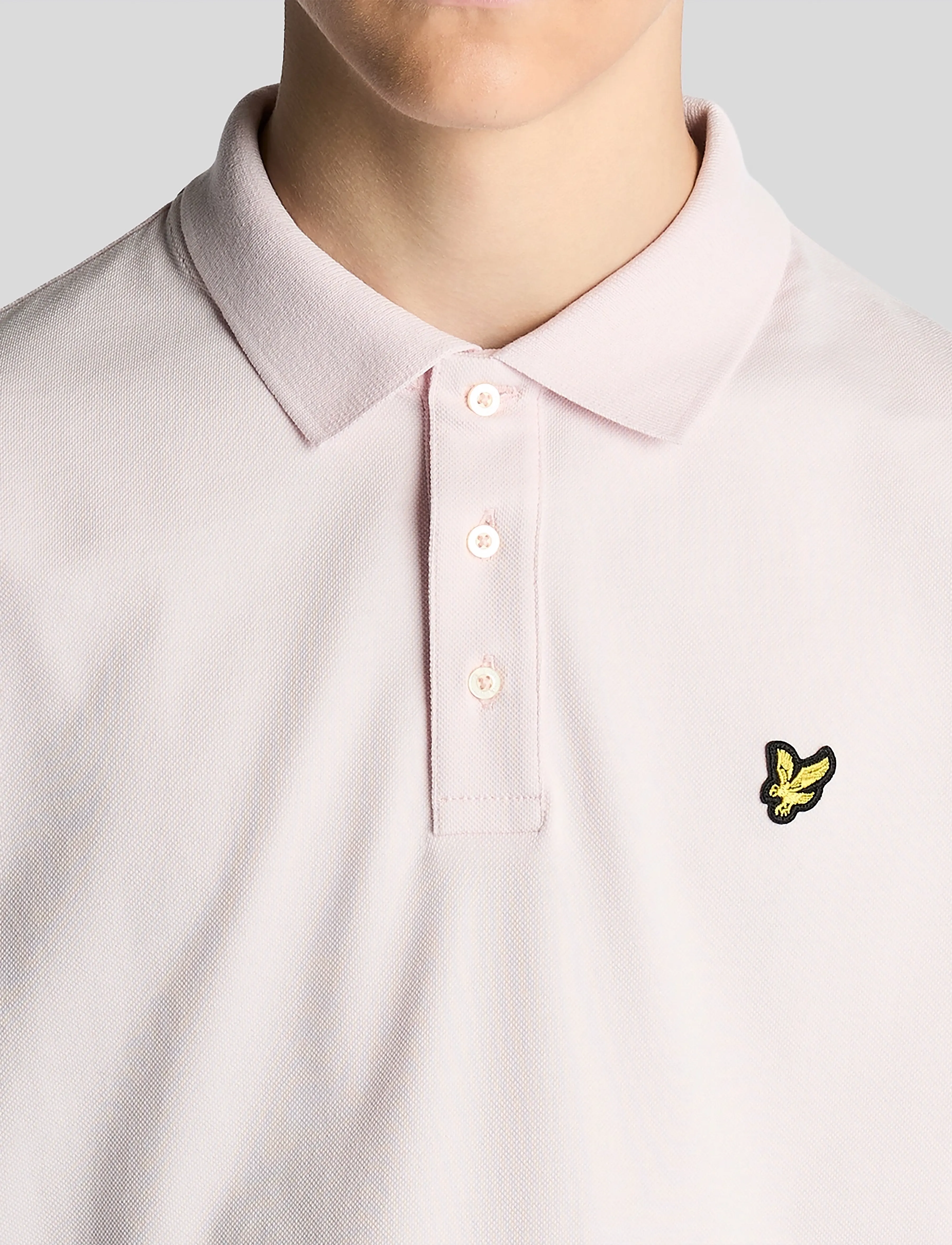 Lyle & Scott - Plain Polo Shirt - kurzärmelig - w488 light pink - 4