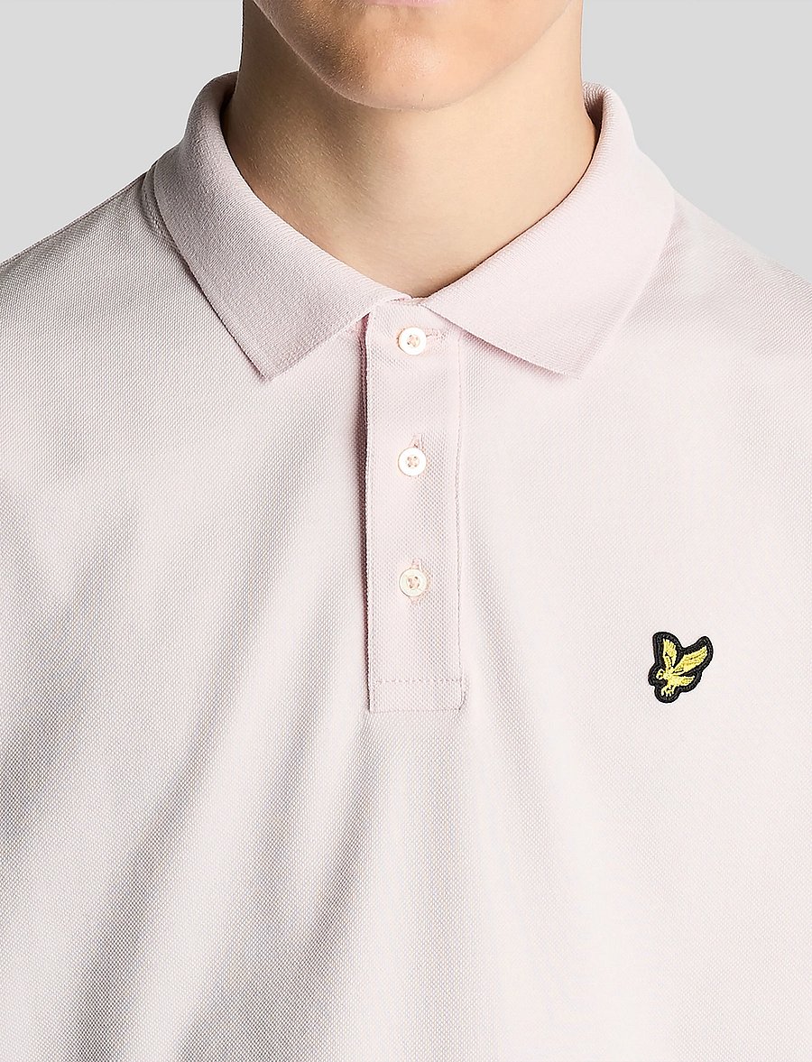 Lyle & Scott - Plain Polo Shirt - kurzärmelig - w488 light pink - 4