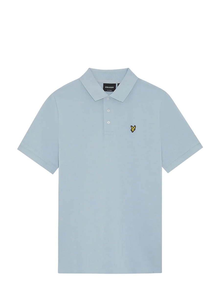 Lyle & Scott - Plain Polo Shirt - kortärmade pikéer - w596 opal blue - 1