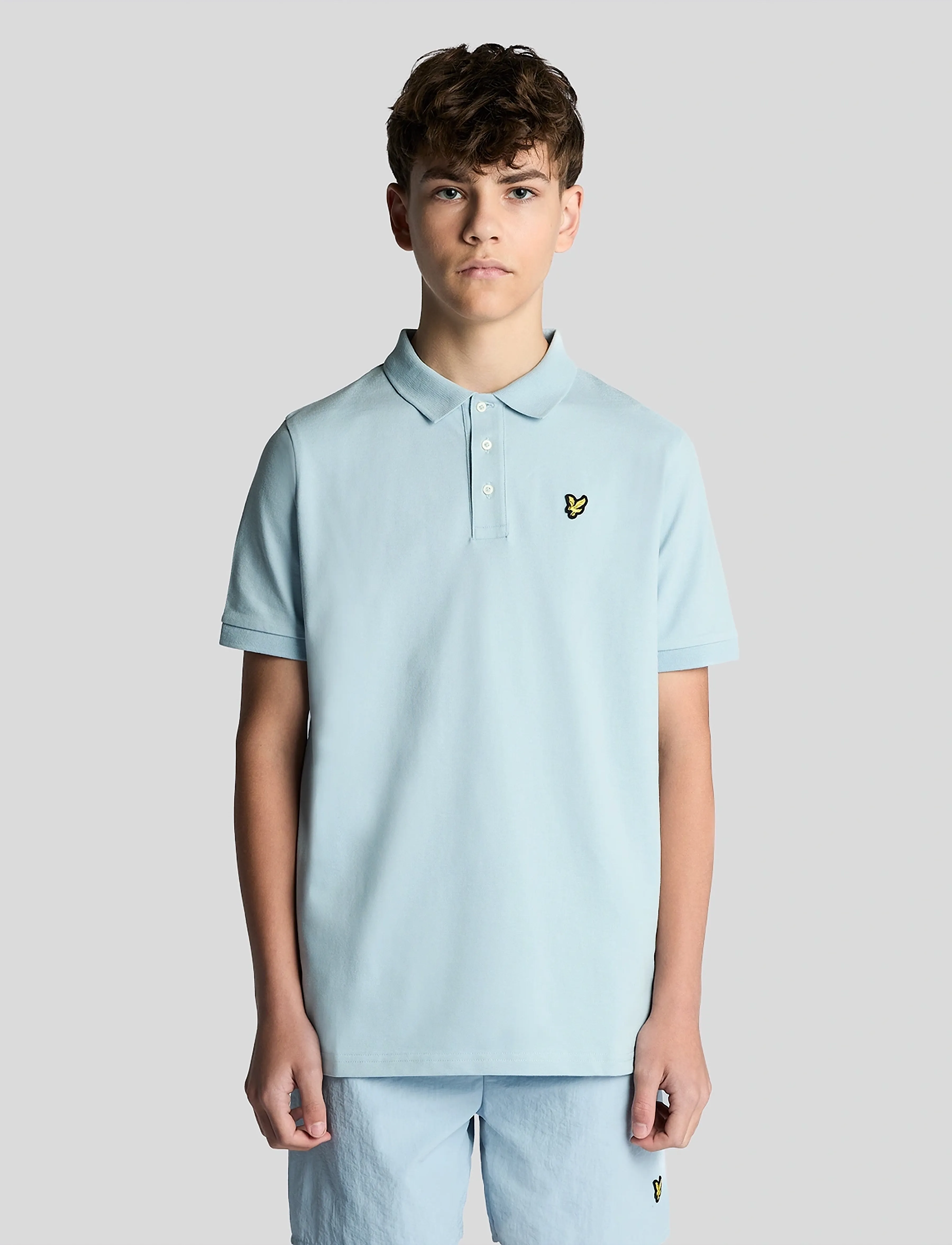 Lyle & Scott Plain Polo Shirt, 128-134, Shirts, Blau - Short-sleeved Kinder