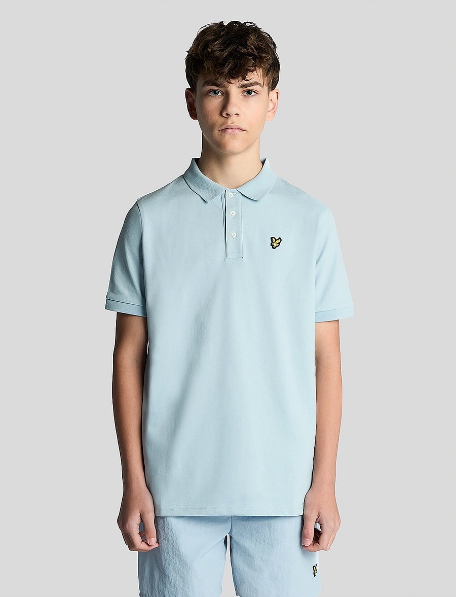 Lyle & Scott - Plain Polo Shirt - kortärmade pikéer - w596 opal blue - 0