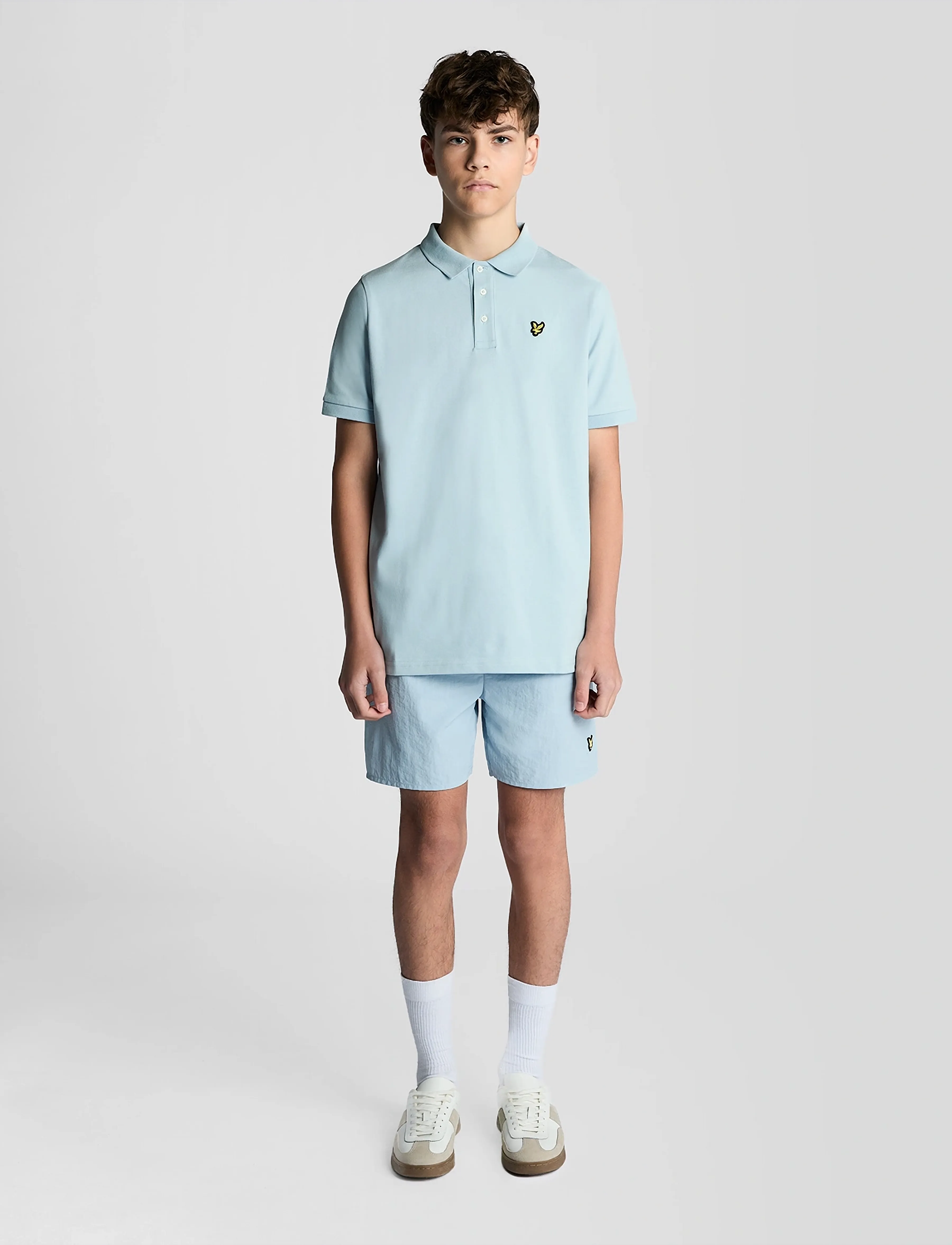 Lyle & Scott - Plain Polo Shirt - kortärmade pikéer - w596 opal blue - 2