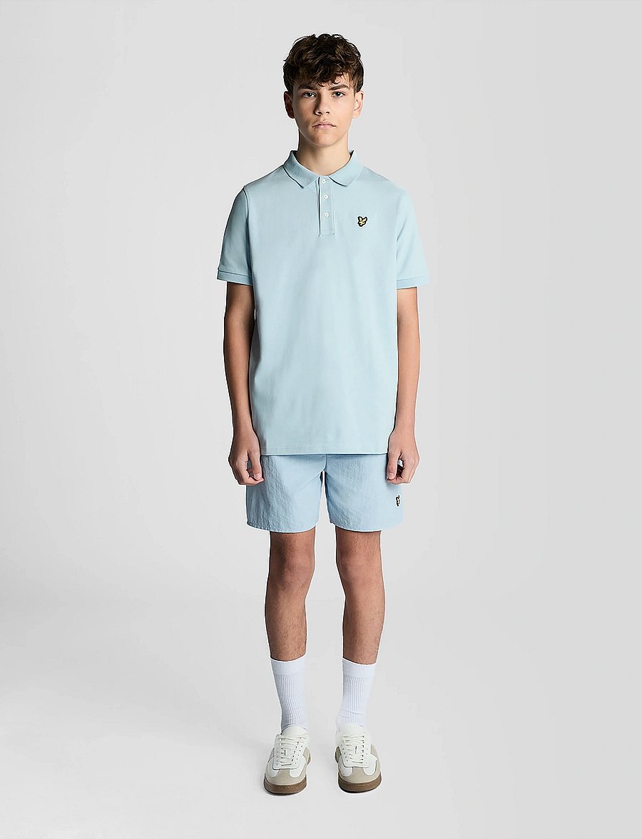Lyle & Scott - Plain Polo Shirt - kortärmade pikéer - w596 opal blue - 2