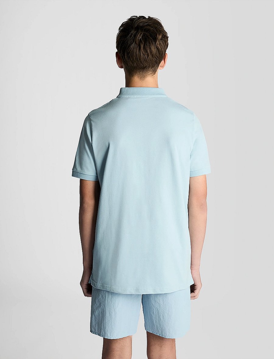 Lyle & Scott - Plain Polo Shirt - kortärmade pikéer - w596 opal blue - 3