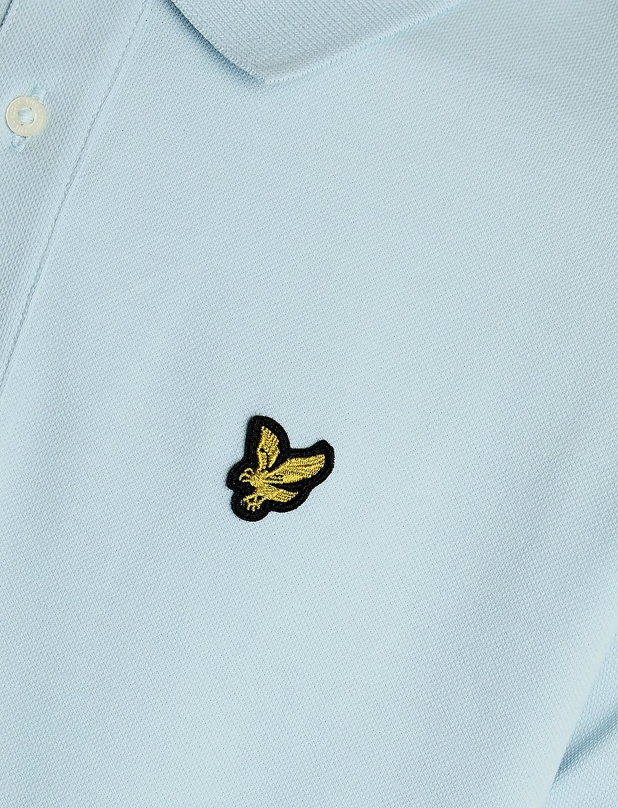 Lyle & Scott - Plain Polo Shirt - kortärmade pikéer - w596 opal blue - 5