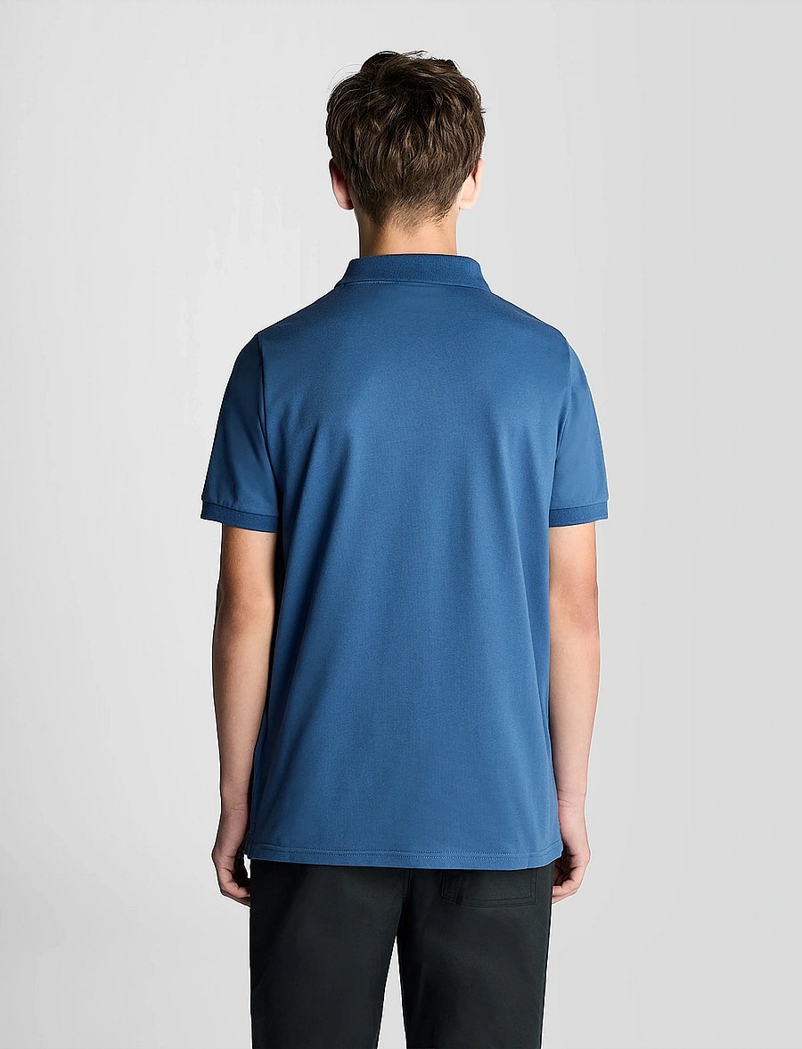 Lyle & Scott - Plain Polo Shirt - kurzärmelig - z411 dark cornflower - 3