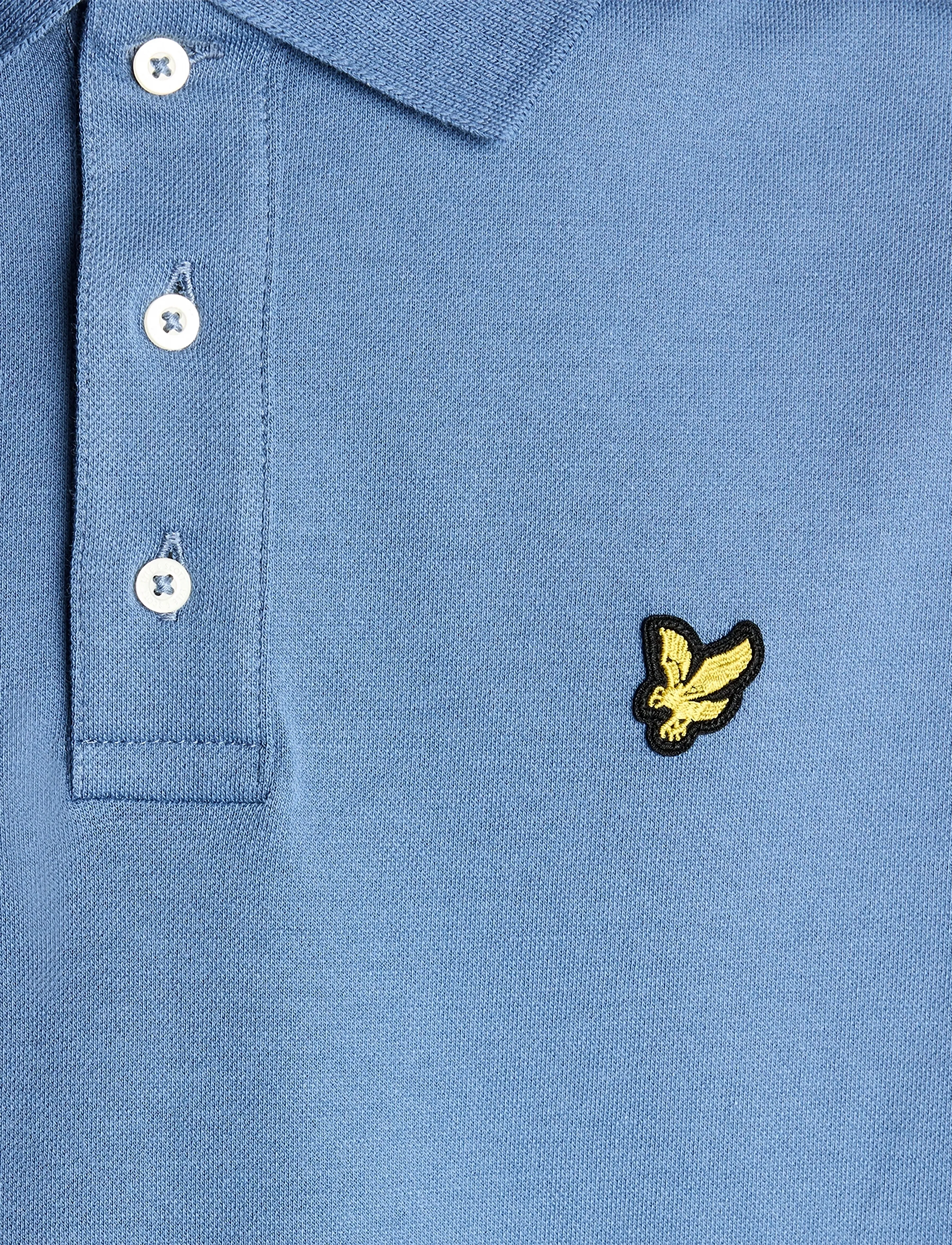 Lyle & Scott - Plain Polo Shirt - short-sleeved polos - z411 dark cornflower - 5