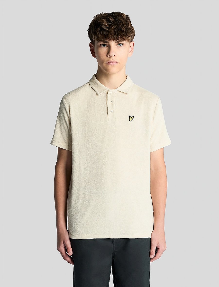 Lyle & Scott - Towelling Polo Shirt - kortärmade pikéer - w870 cove - 0