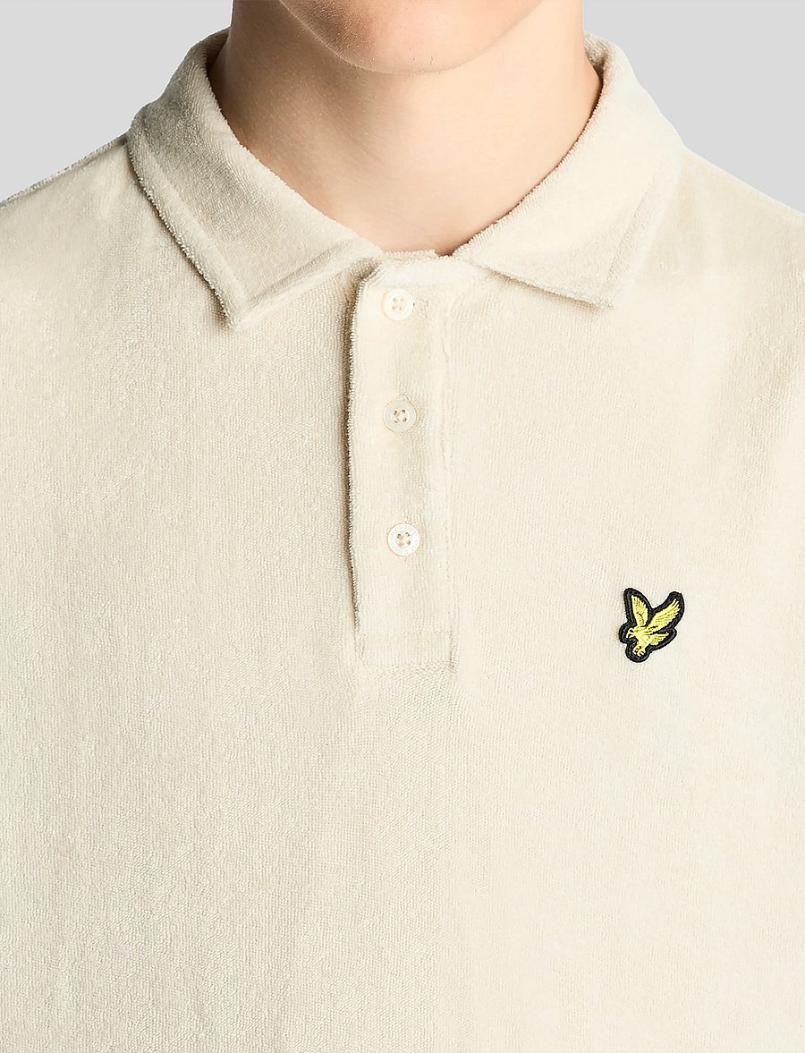 Lyle & Scott - Towelling Polo Shirt - kortärmade pikéer - w870 cove - 5