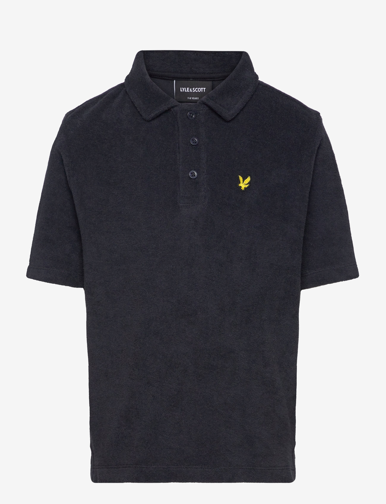 Lyle & Scott - Towelling Polo Shirt - kortærmede poloer - z271 dark navy - 0