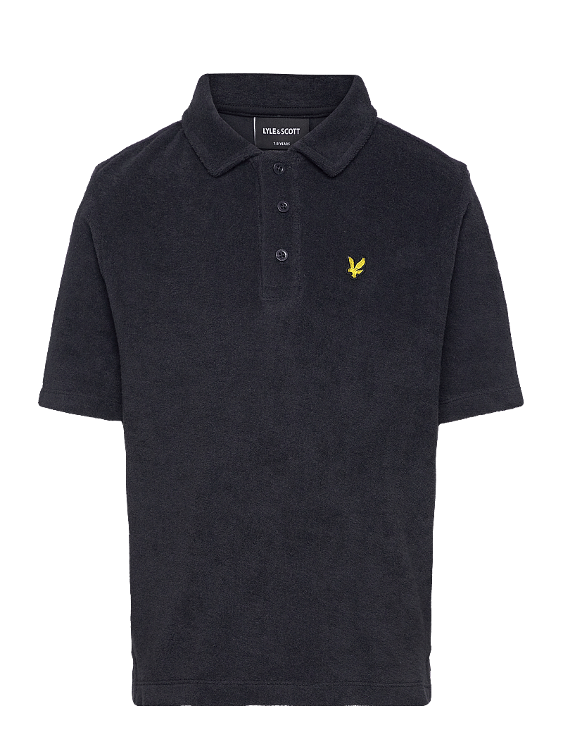 Lyle & Scott - Towelling Polo Shirt - kortærmede poloer - z271 dark navy - 0
