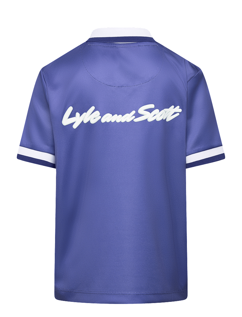 Lyle & Scott - Oversized Print Argyle Polo Shirt - spordisärgid - x578 now blue - 1