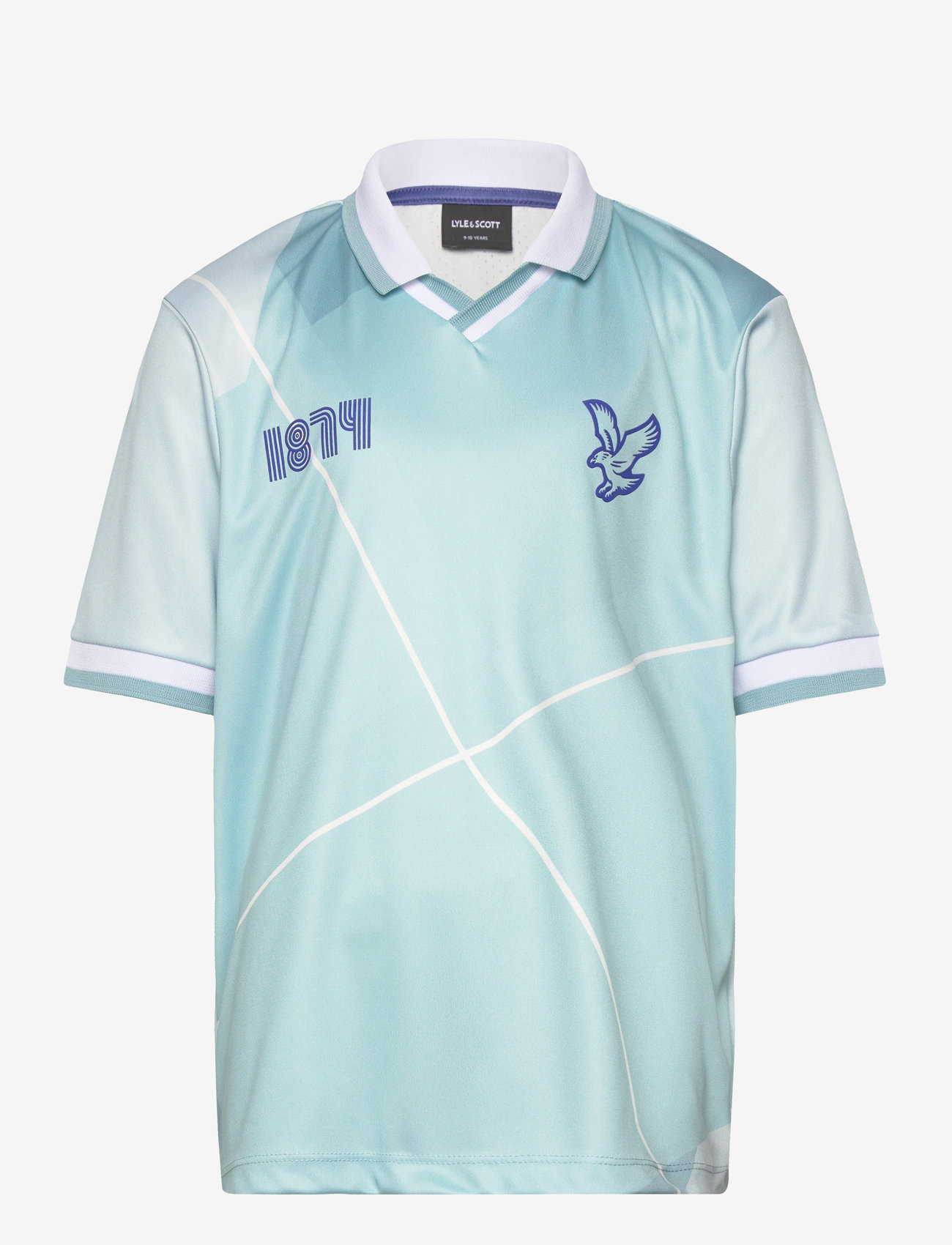 Lyle & Scott - Oversized Print Argyle Polo Shirt - x581 ambient green - 0