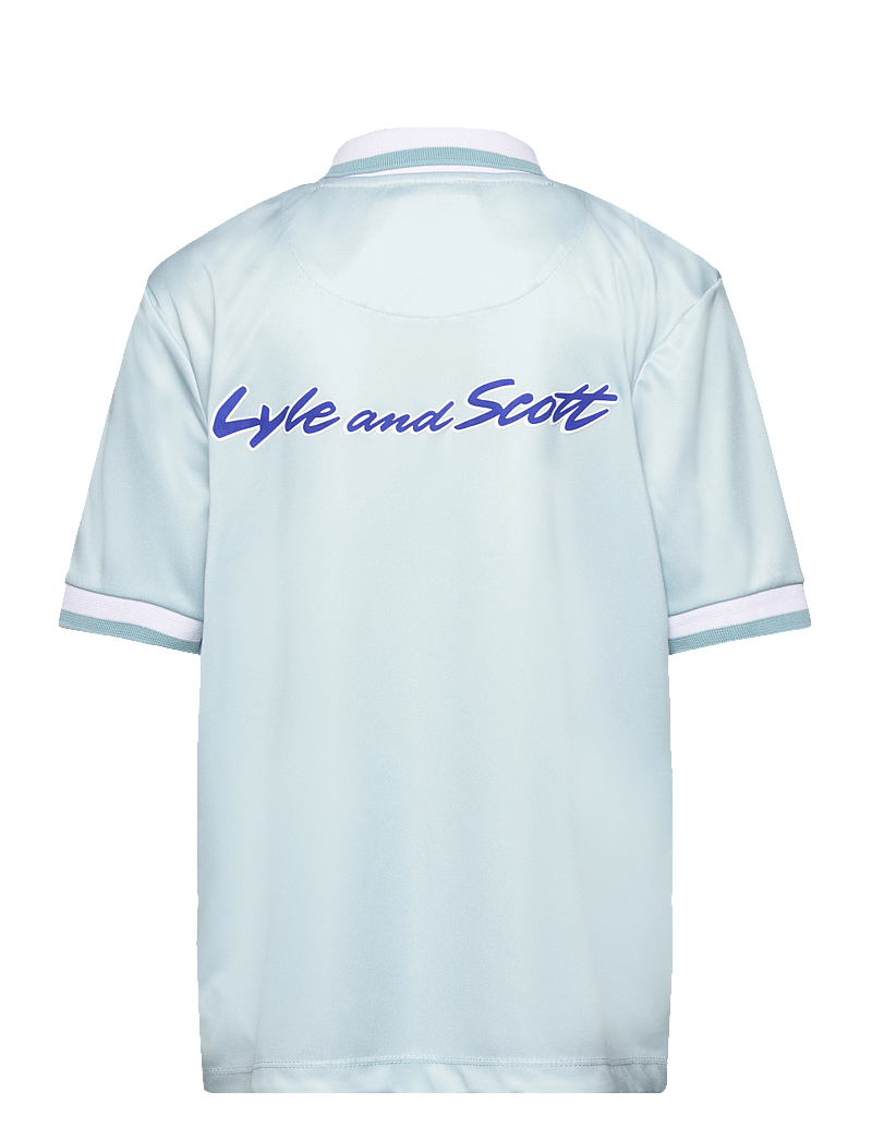 Lyle & Scott - Oversized Print Argyle Polo Shirt - x581 ambient green - 1