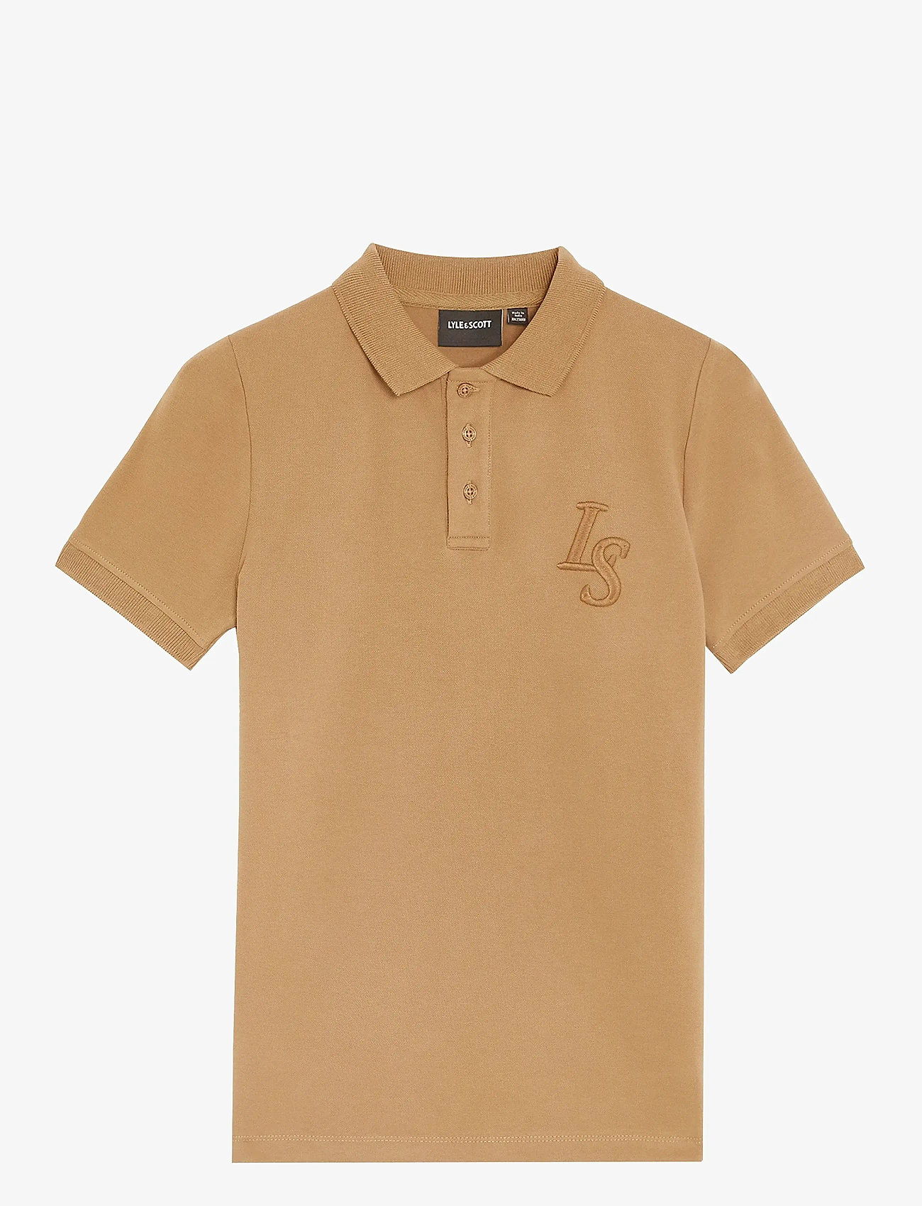 Lyle & Scott - L&S Monogram Polo Shirt - short-sleeved polos - x851 tigers eye - 0