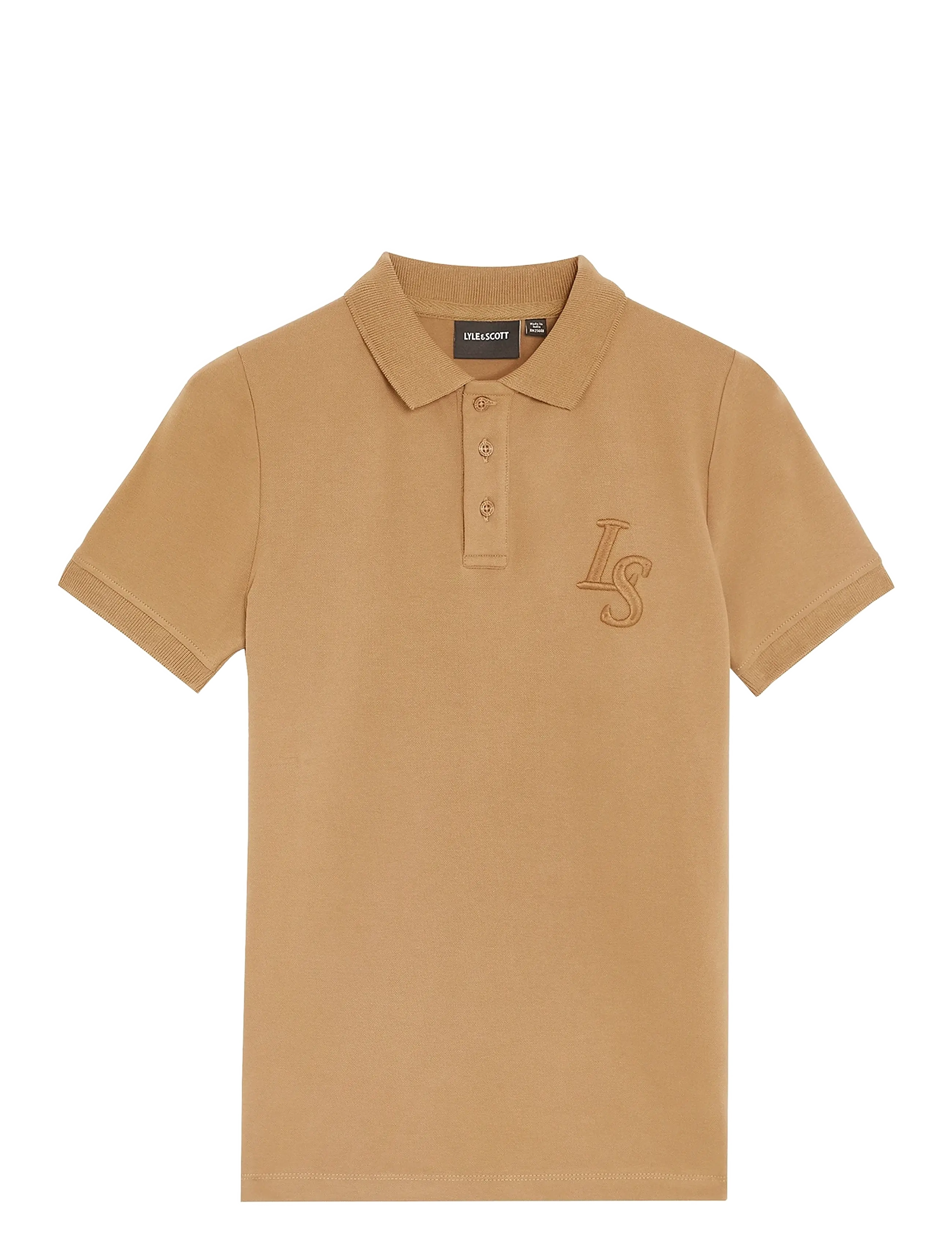 Lyle & Scott L&S Monogram Polo Shirt - 4 for 3 - X851 TIGERS EYE / beige