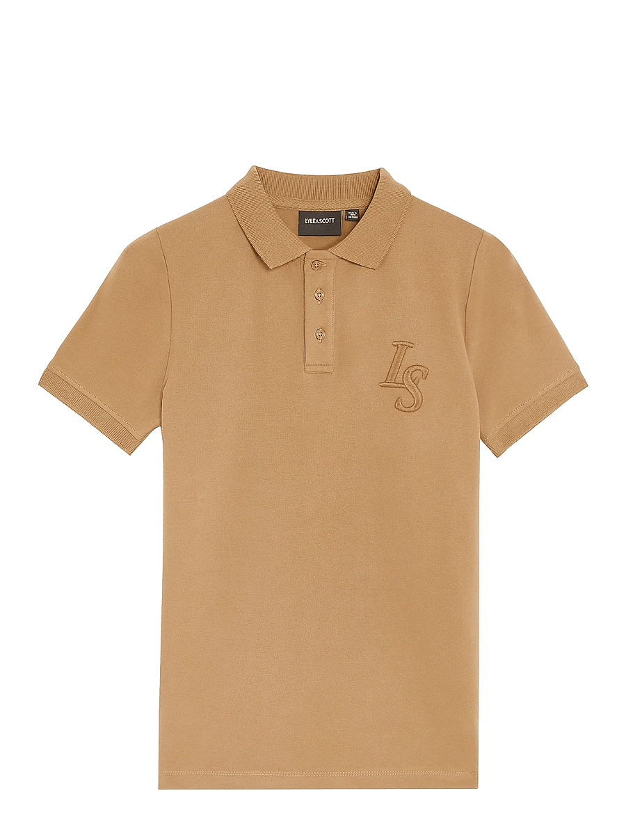 Lyle & Scott - L&S Monogram Polo Shirt - kurzärmelig - x851 tigers eye - 0