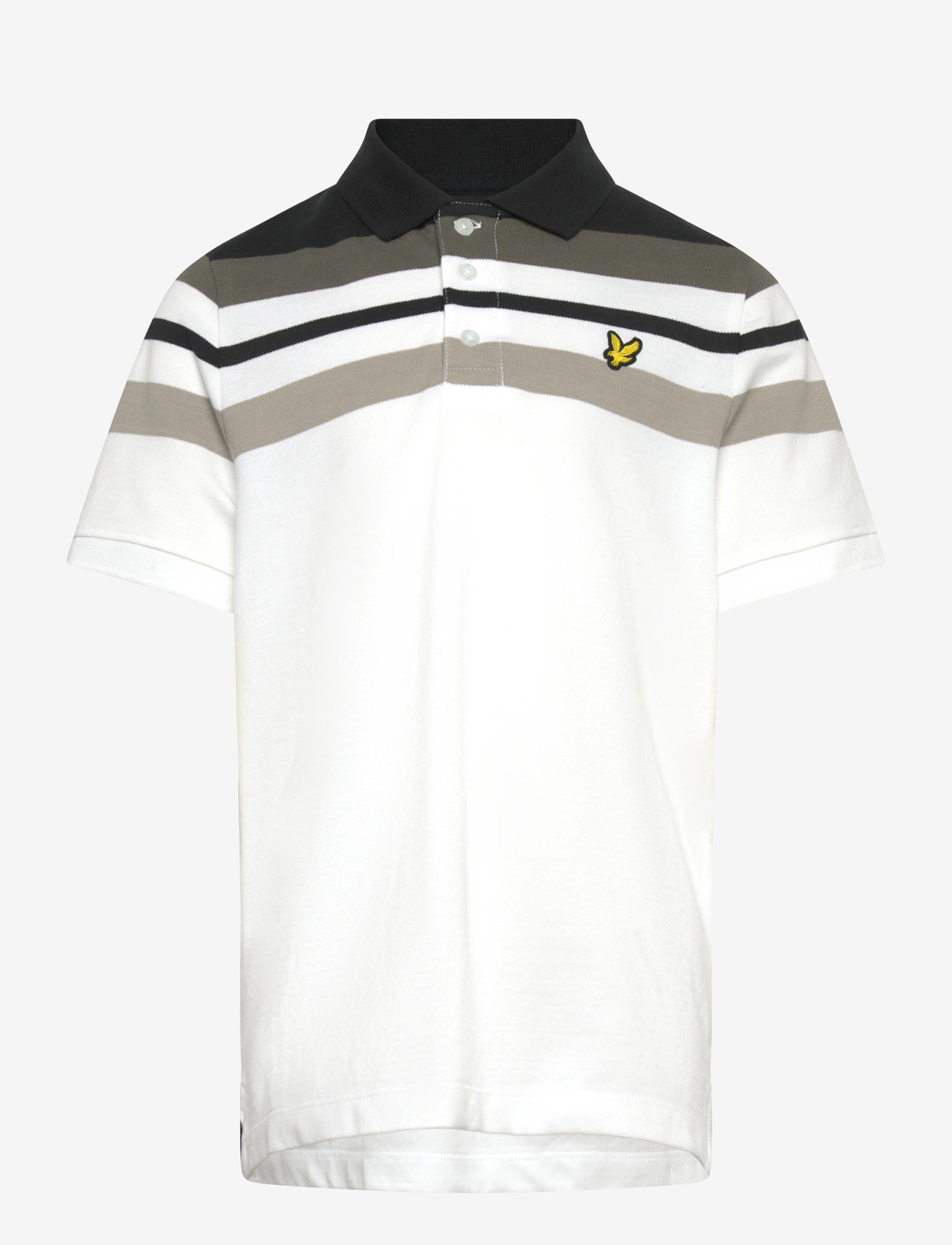 Lyle & Scott - Engineered Stripe Polo Shirt - kurzärmelig - 626 white - 0