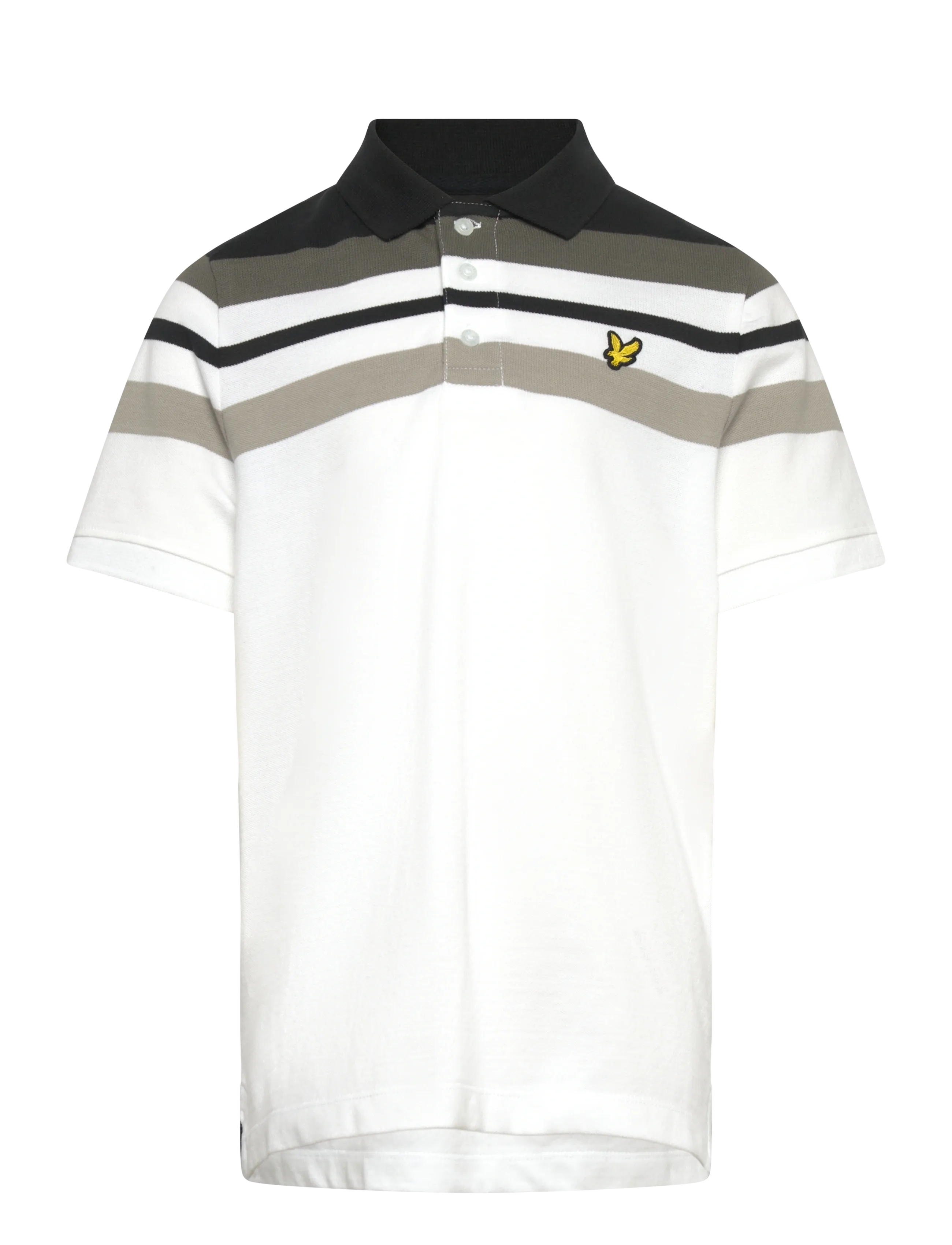 Lyle & Scott Engineered Stripe Polo Shirt - Teens 9-14 år - 626 WHITE / multi