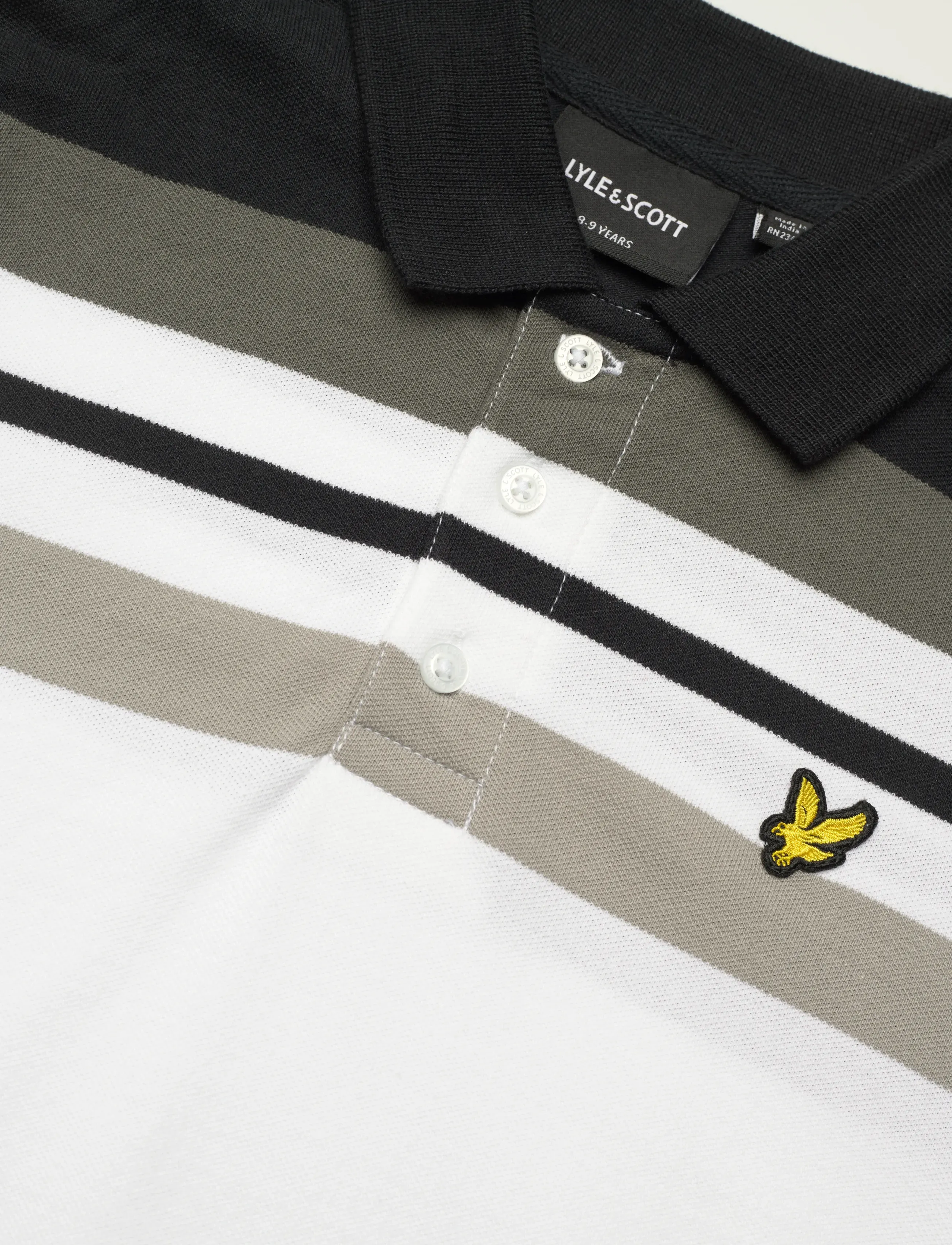 Lyle & Scott - Engineered Stripe Polo Shirt - poloer - 626 white - 2