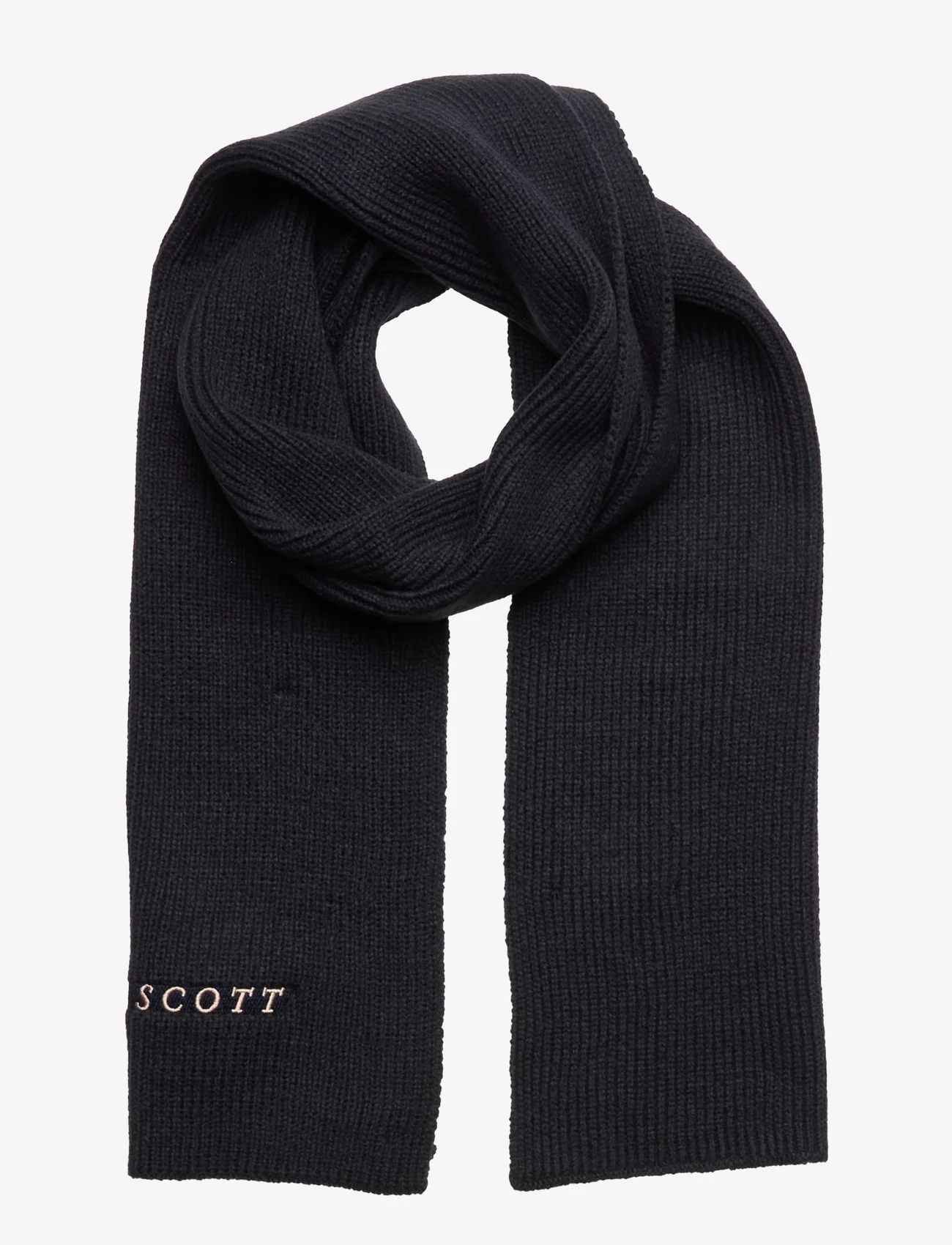 Lyle & Scott - Ribbed Scarf - winter scarves - z271 dark navy - 0