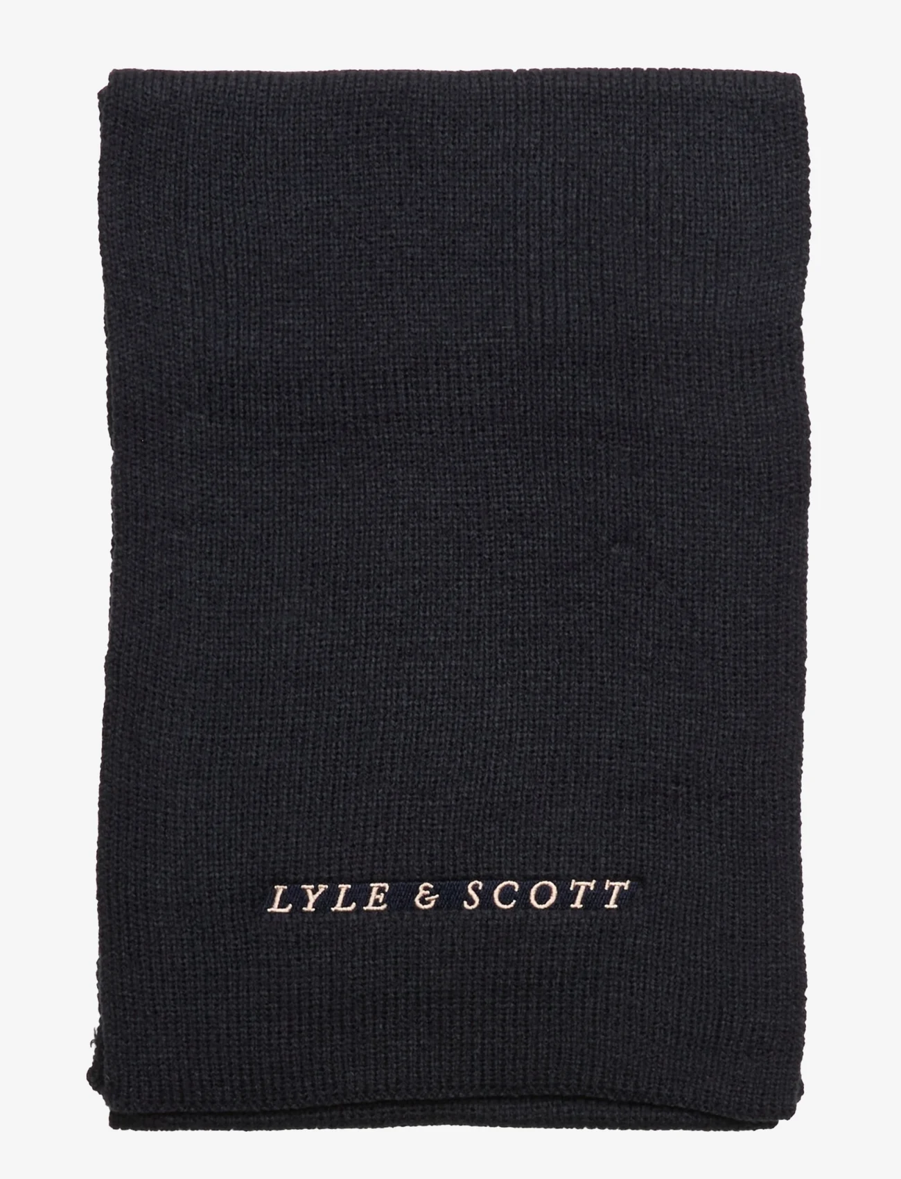 Lyle & Scott - Ribbed Scarf - winter scarves - z271 dark navy - 1