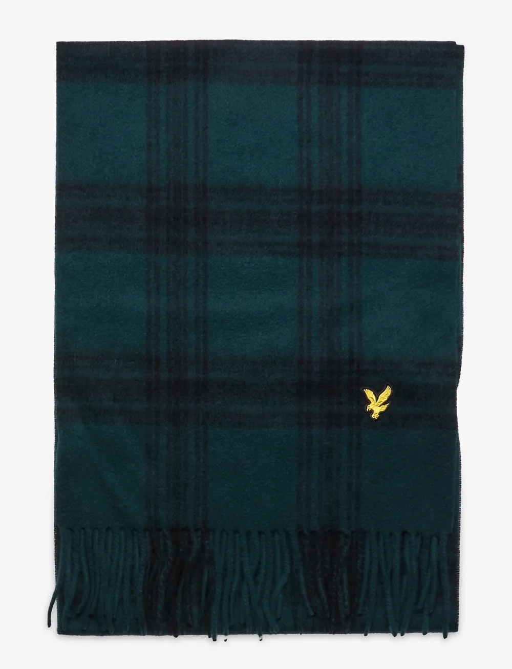 Lyle & Scott - Check Lambswool Scarf - kaulahuivit - argyle teal/ jet black - 1