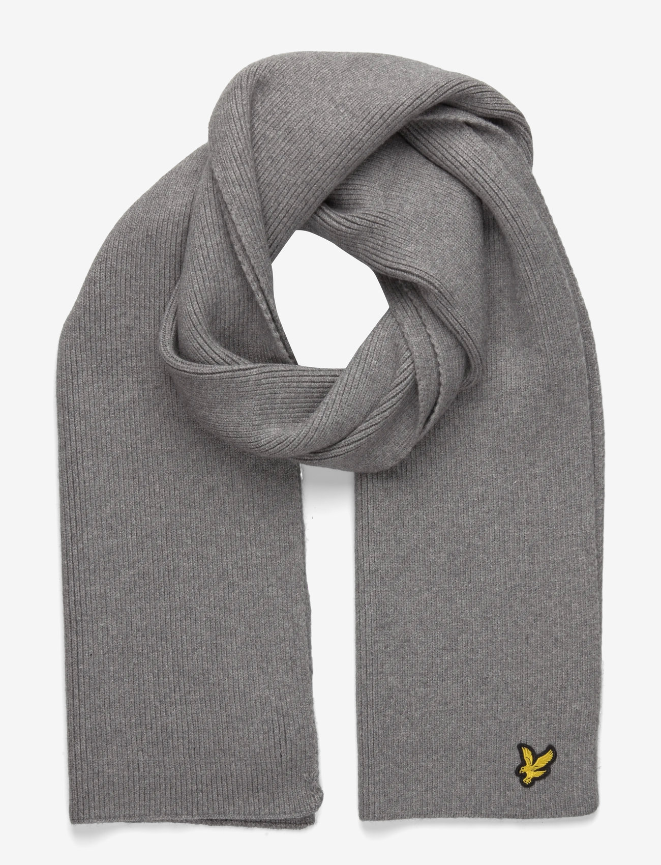 Lyle & Scott - Plain Scarf - winter scarves - t28 mid grey marl - 0