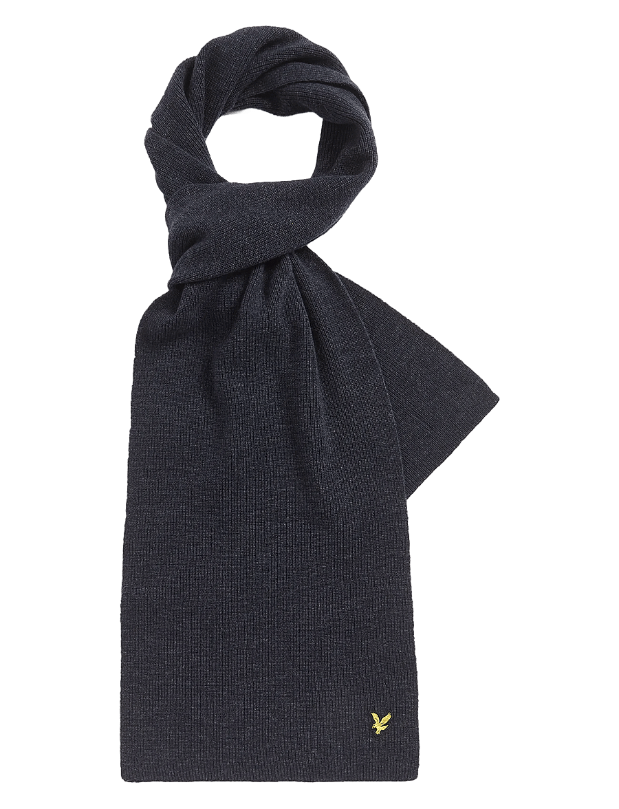 Lyle & Scott - Lambswool Ribbed Scarf - winterschals - dark navy marl - 2