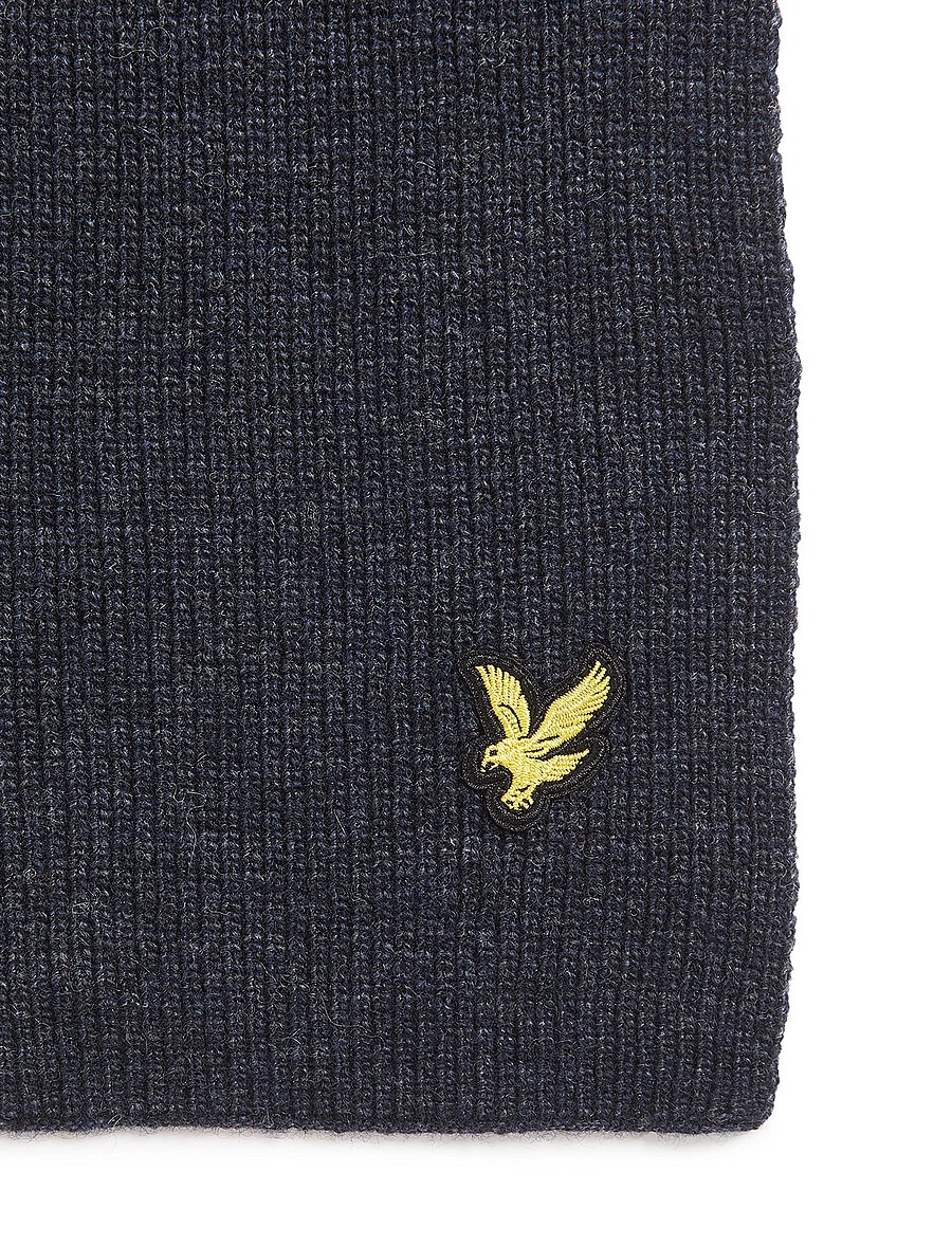 Lyle & Scott - Lambswool Ribbed Scarf - winterschals - dark navy marl - 4