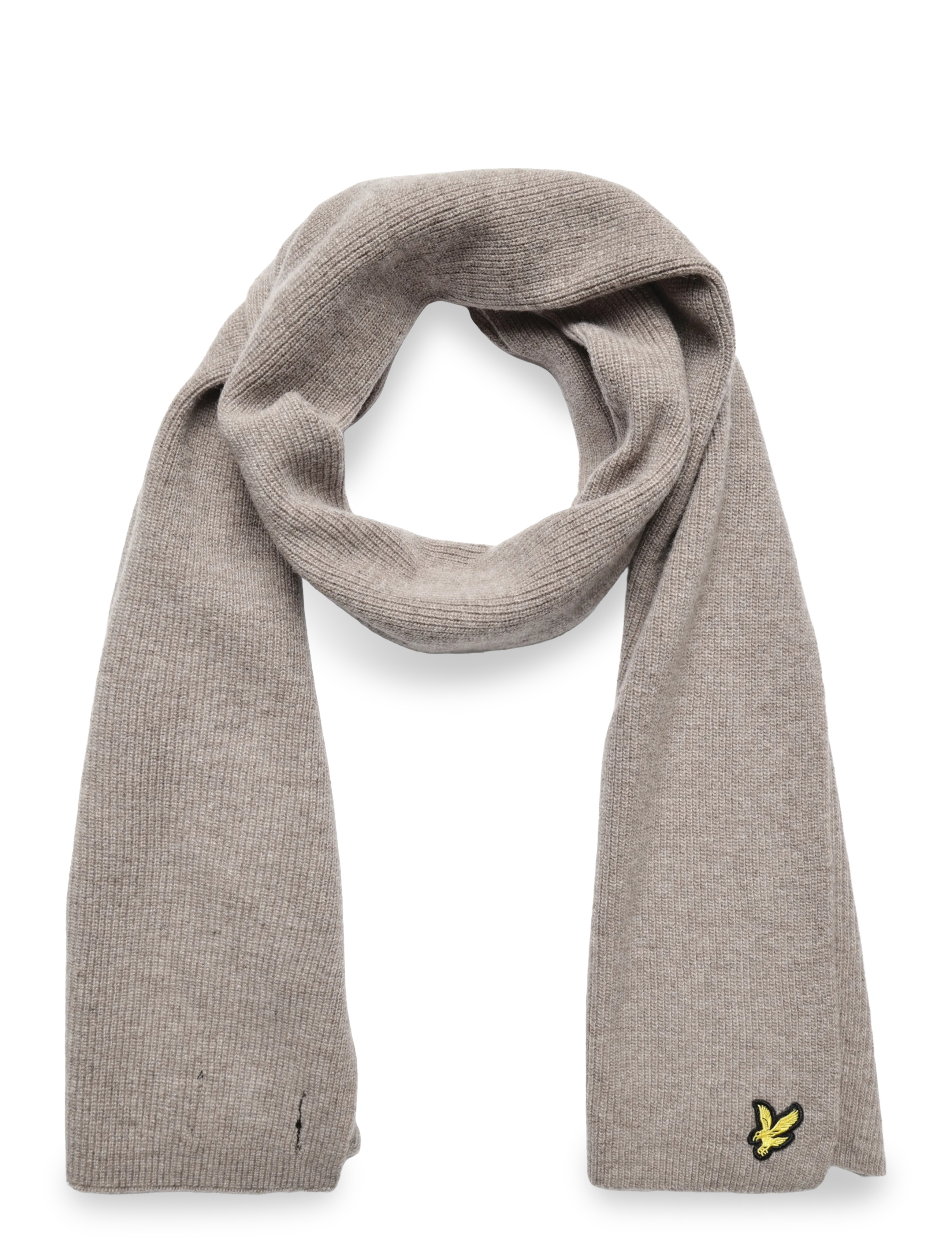 Lyle & Scott Lambswool Ribbed Scarf - Lyle & Scott - MUTED TAUPE MARL / beige