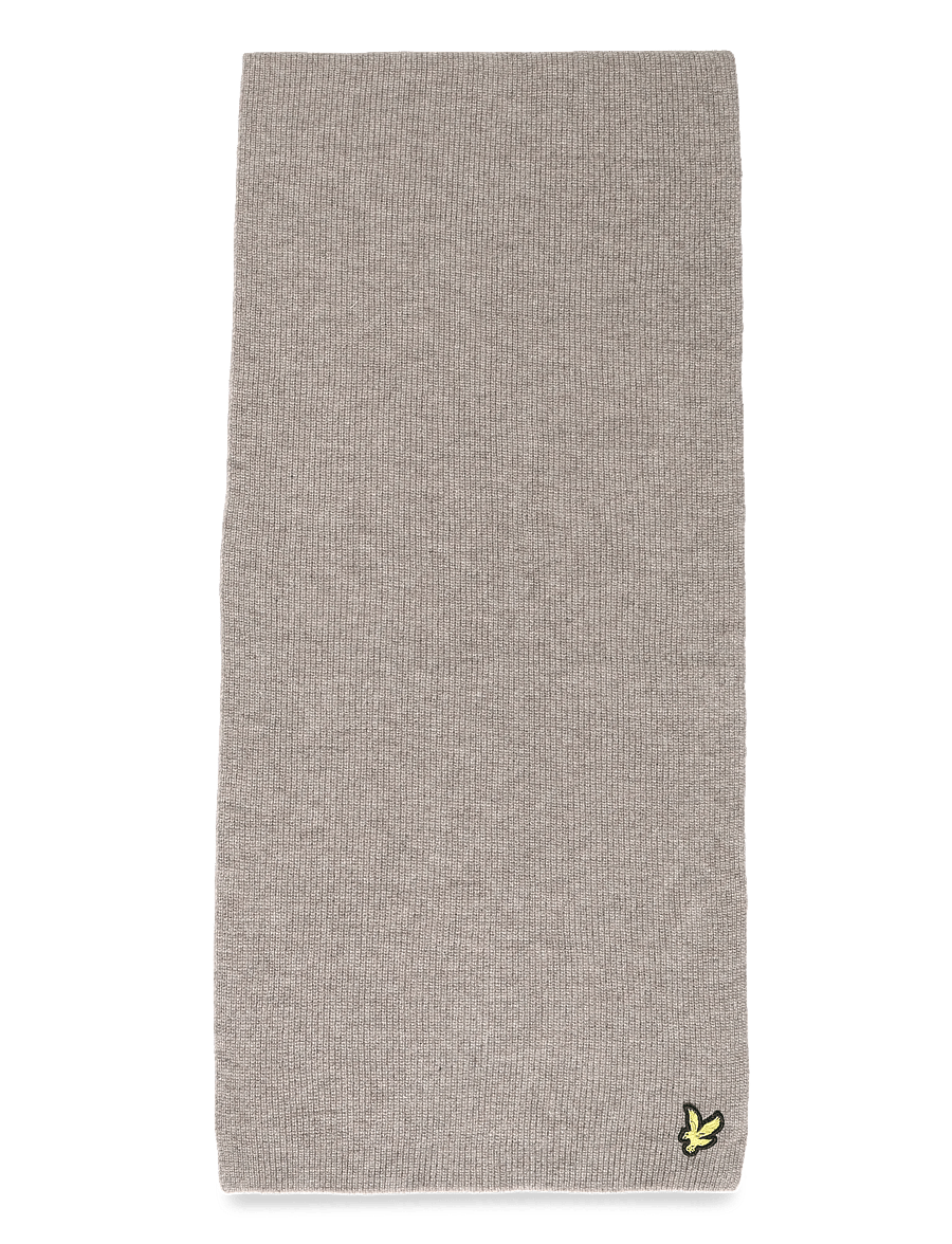 Lyle & Scott - Lambswool Ribbed Scarf - winterschals - muted taupe marl - 1