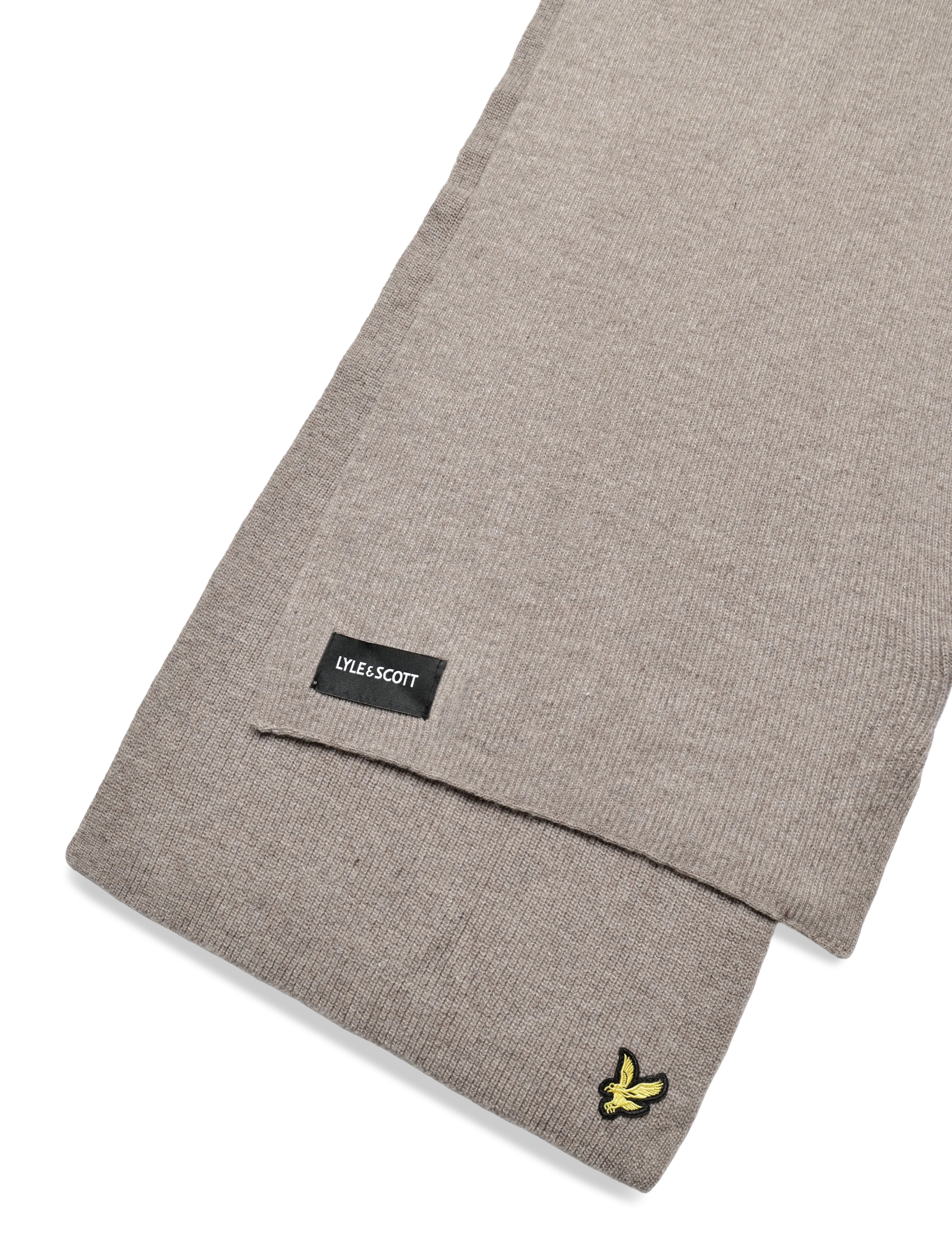 Lyle & Scott - Lambswool Ribbed Scarf - winterschals - muted taupe marl - 2