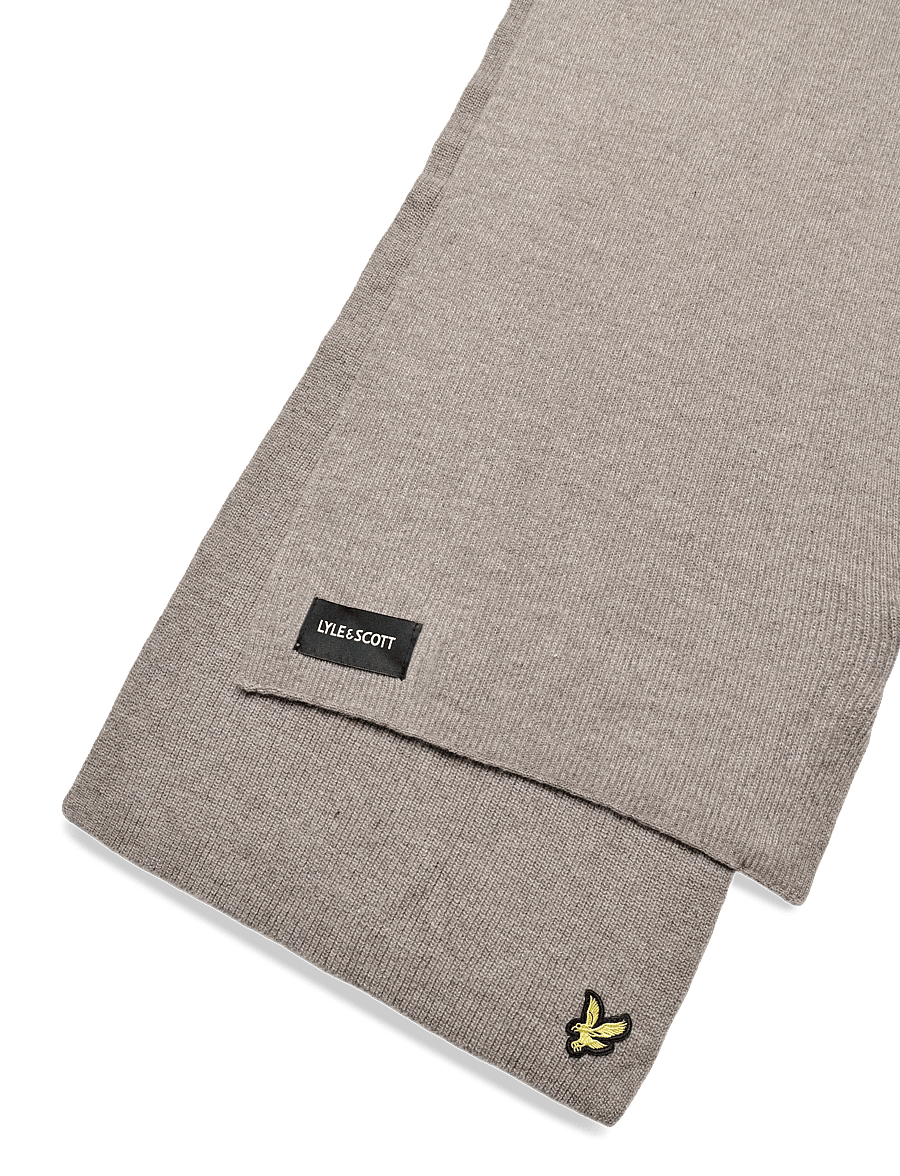 Lyle & Scott - Lambswool Ribbed Scarf - winterschals - muted taupe marl - 2