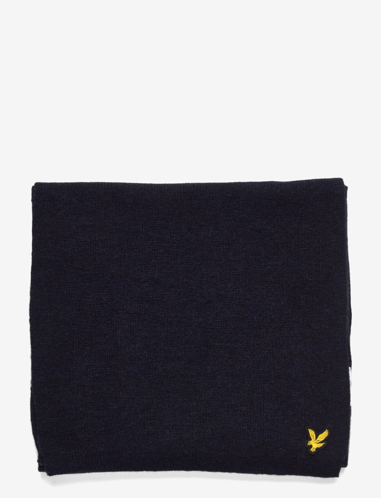 Lyle & Scott - Lambswool Ribbed Scarf - winter scarves - z56 dark navy marl - 1