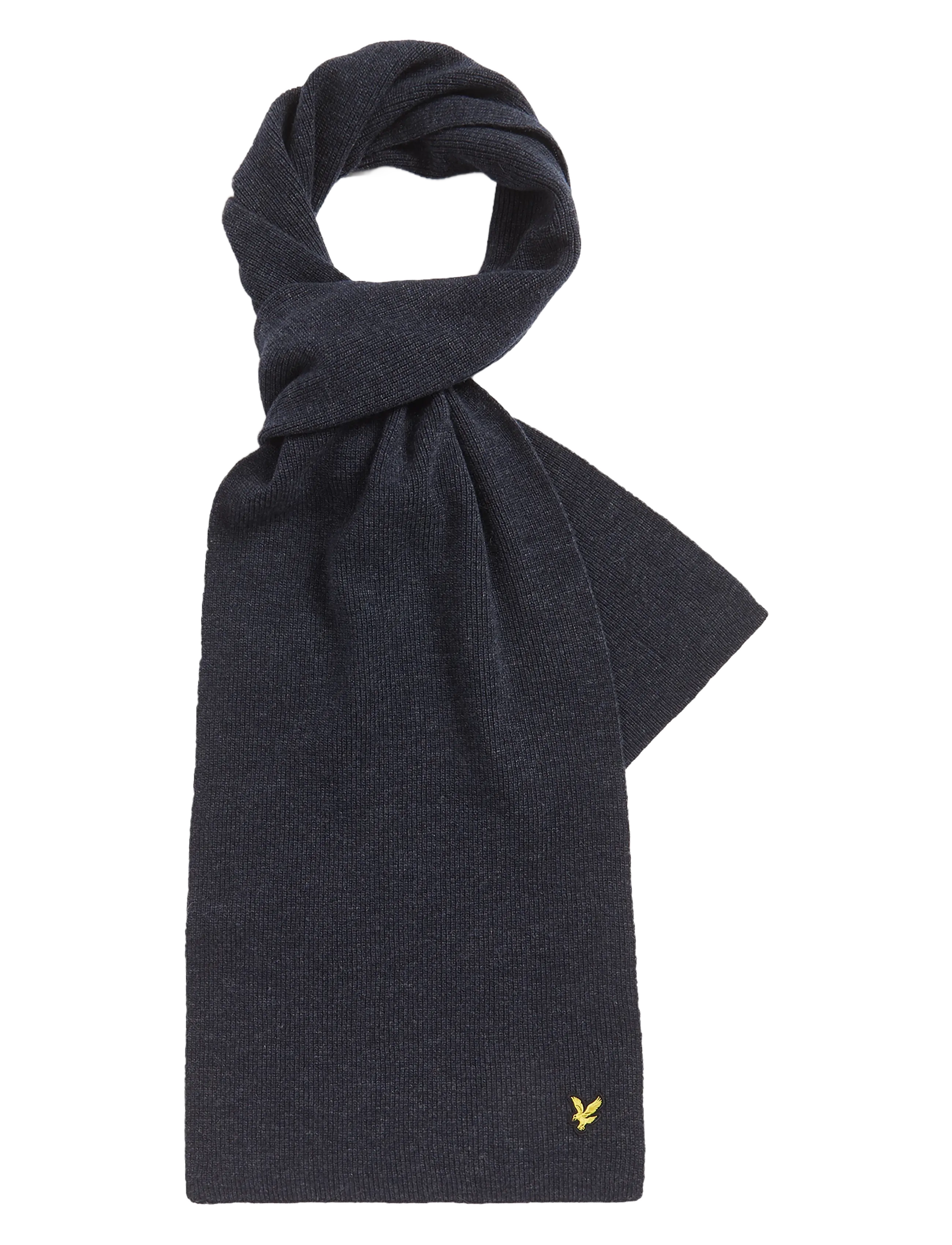 Lyle & Scott - Lambswool Ribbed Scarf - scarves - z56 dark navy marl - 2