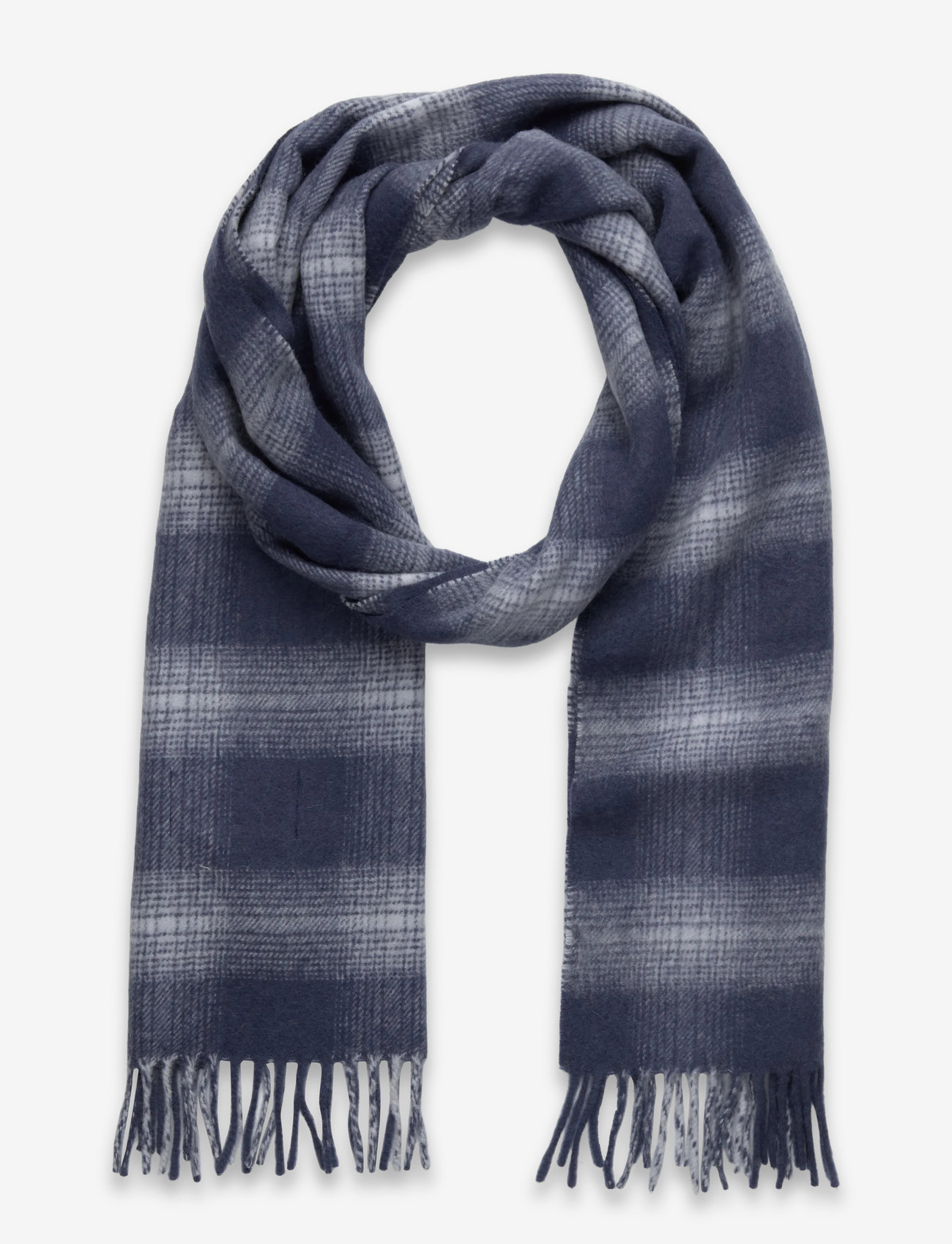 Lyle & Scott - Check Lambswool Scarf - halsdukar - x964 night sky/ white - 0