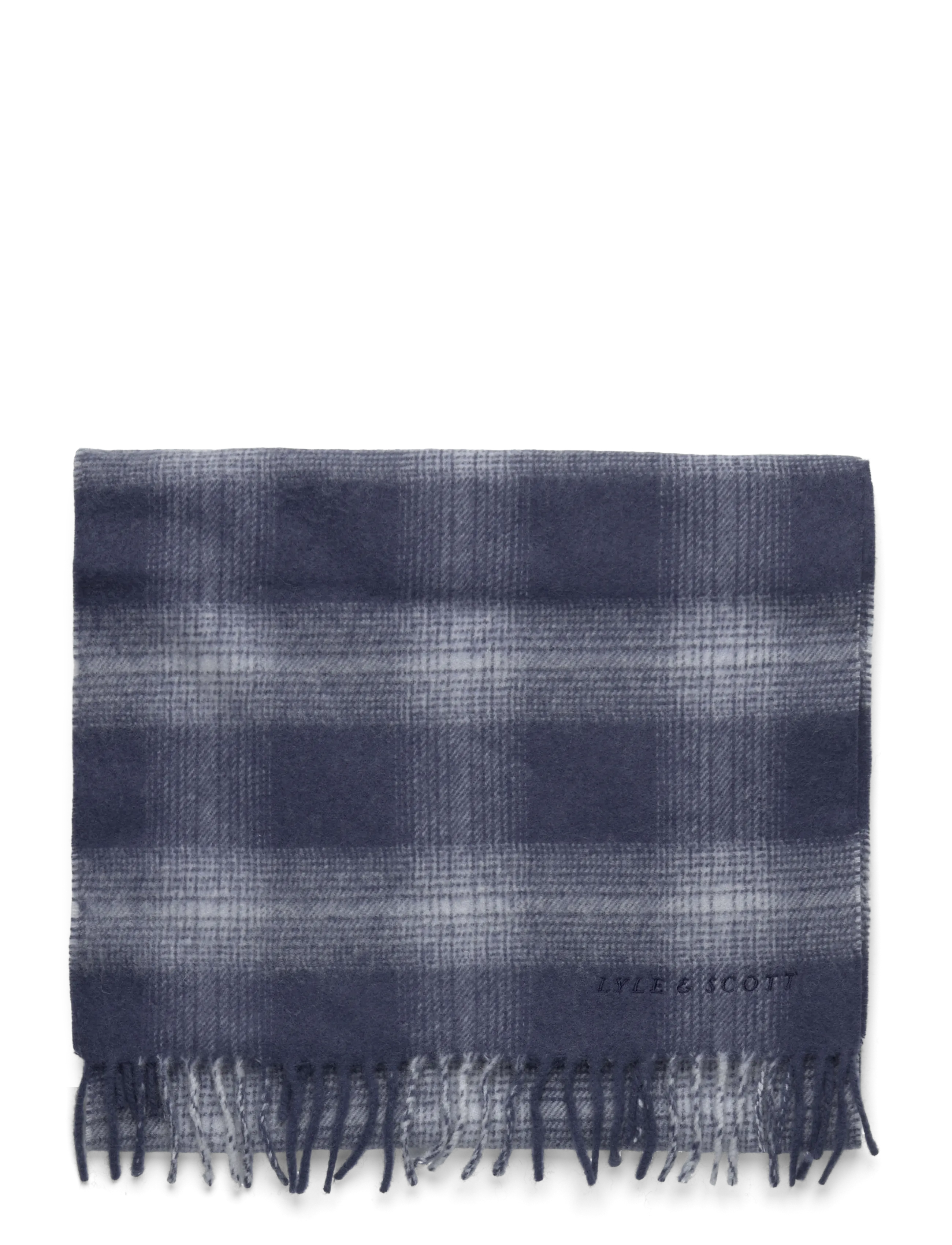 Lyle & Scott - Check Lambswool Scarf - winterschals - x964 night sky/ white - 1