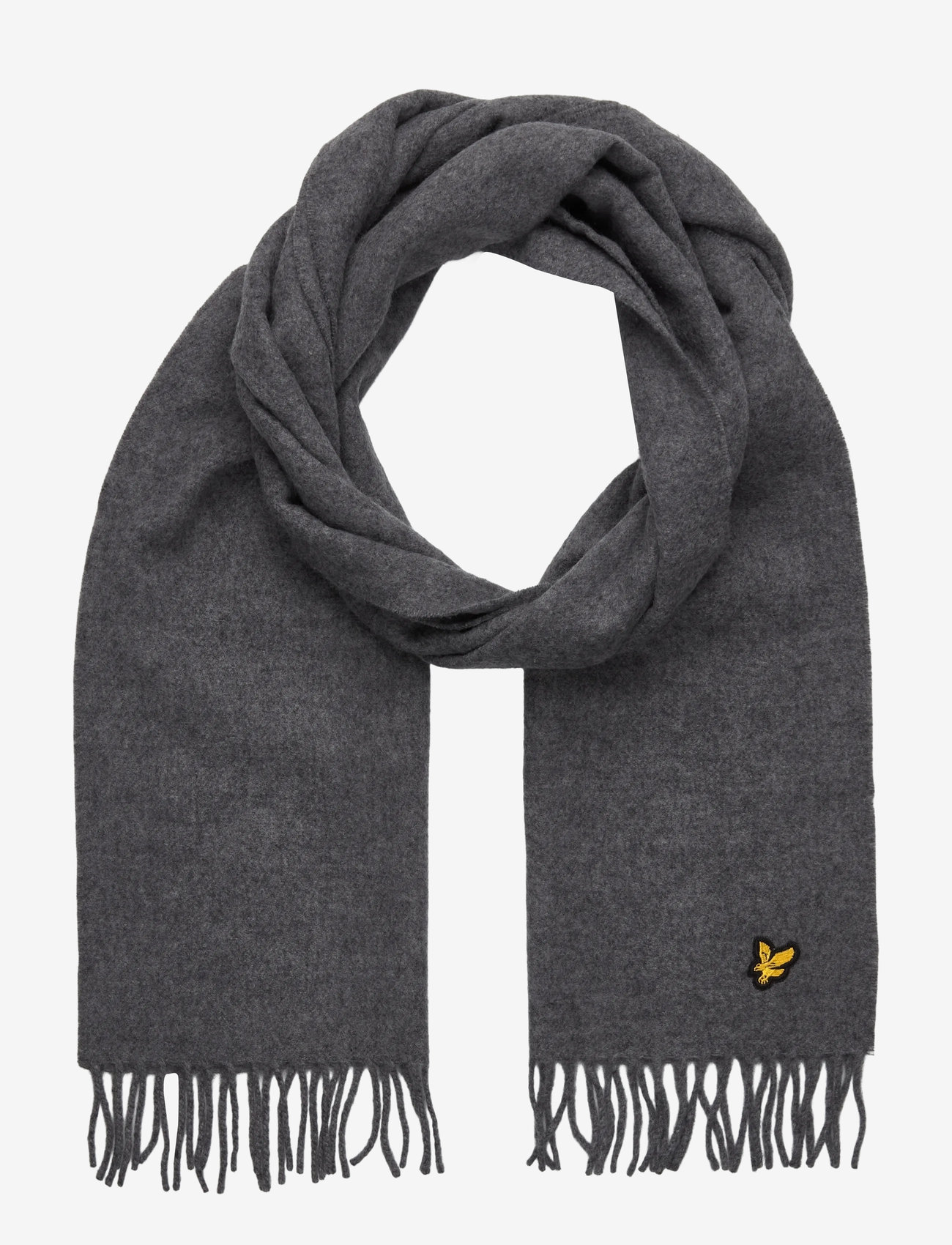 Lyle & Scott - Plain Lambswool Scarf - accessories - t28 mid grey marl - 0