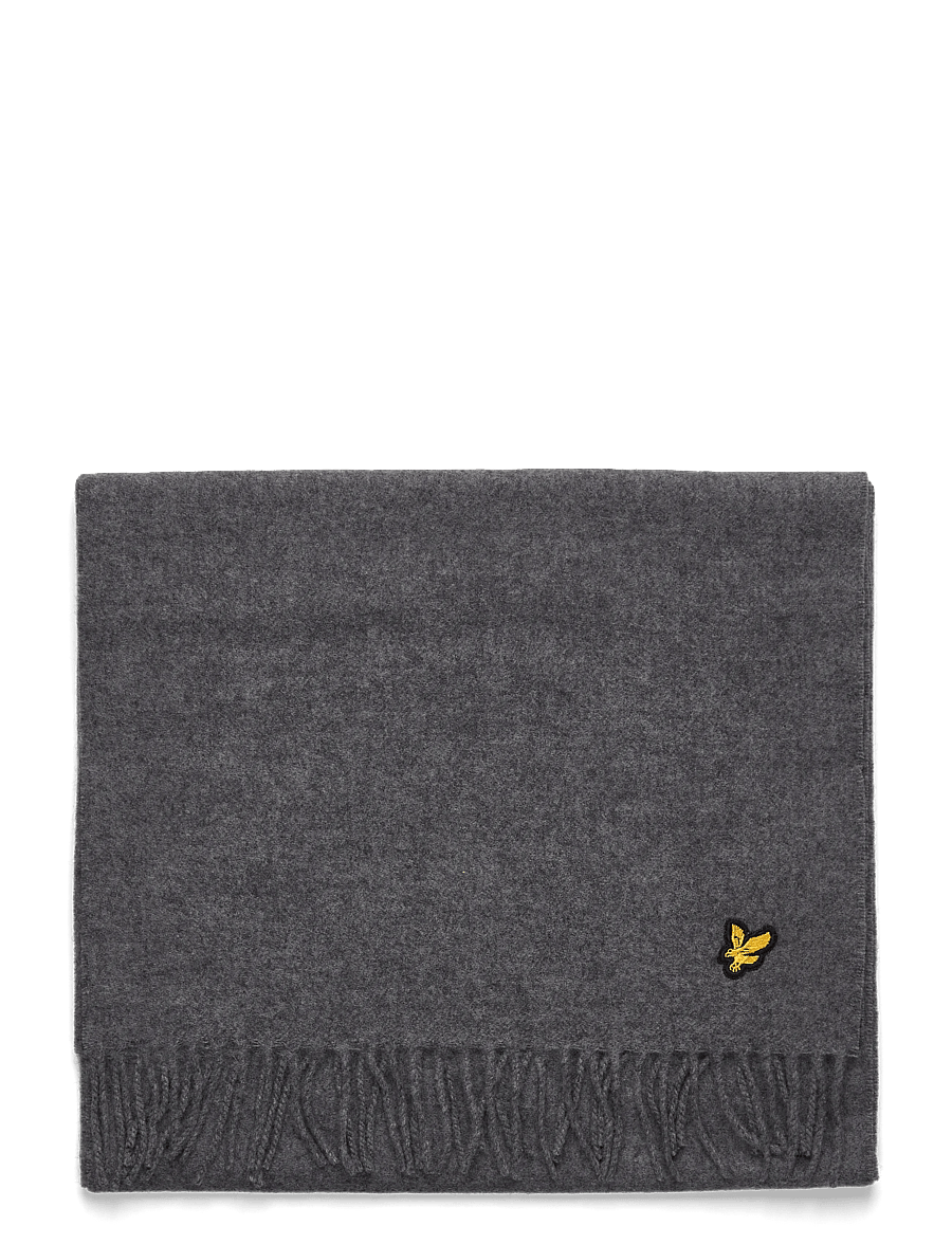 Lyle & Scott - Plain Lambswool Scarf - talvesallid - t28 mid grey marl - 1