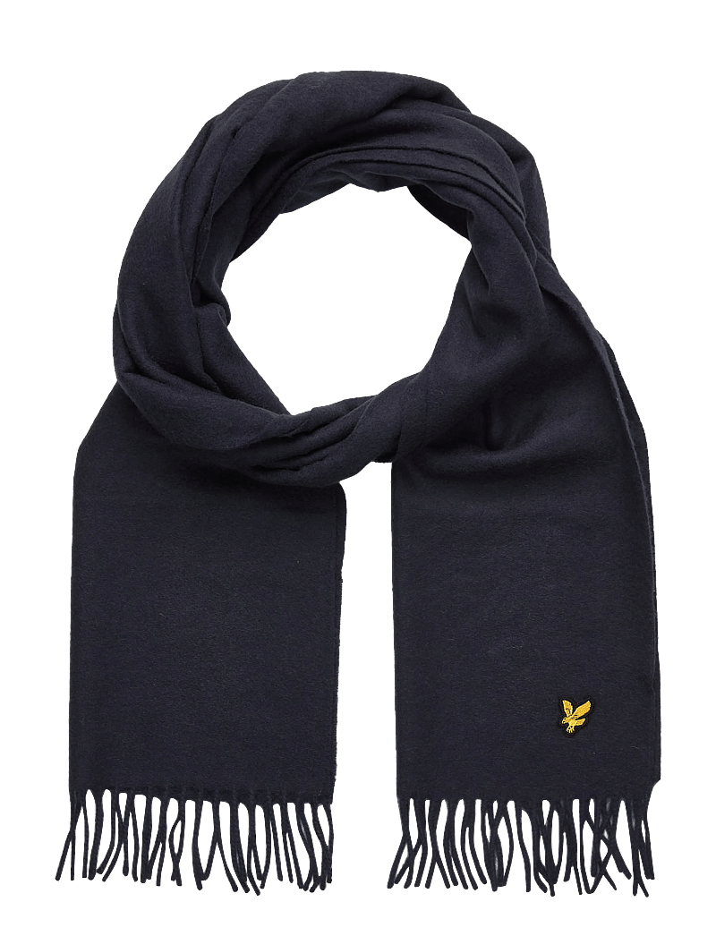 Lyle & Scott - Plain Lambswool Scarf - halsdukar - z271 dark navy - 0