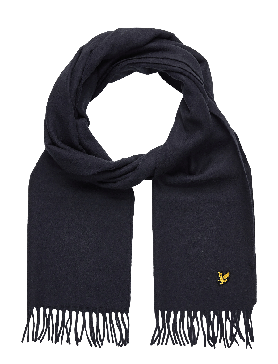 Lyle & Scott - Plain Lambswool Scarf - talvesallid - z271 dark navy - 0