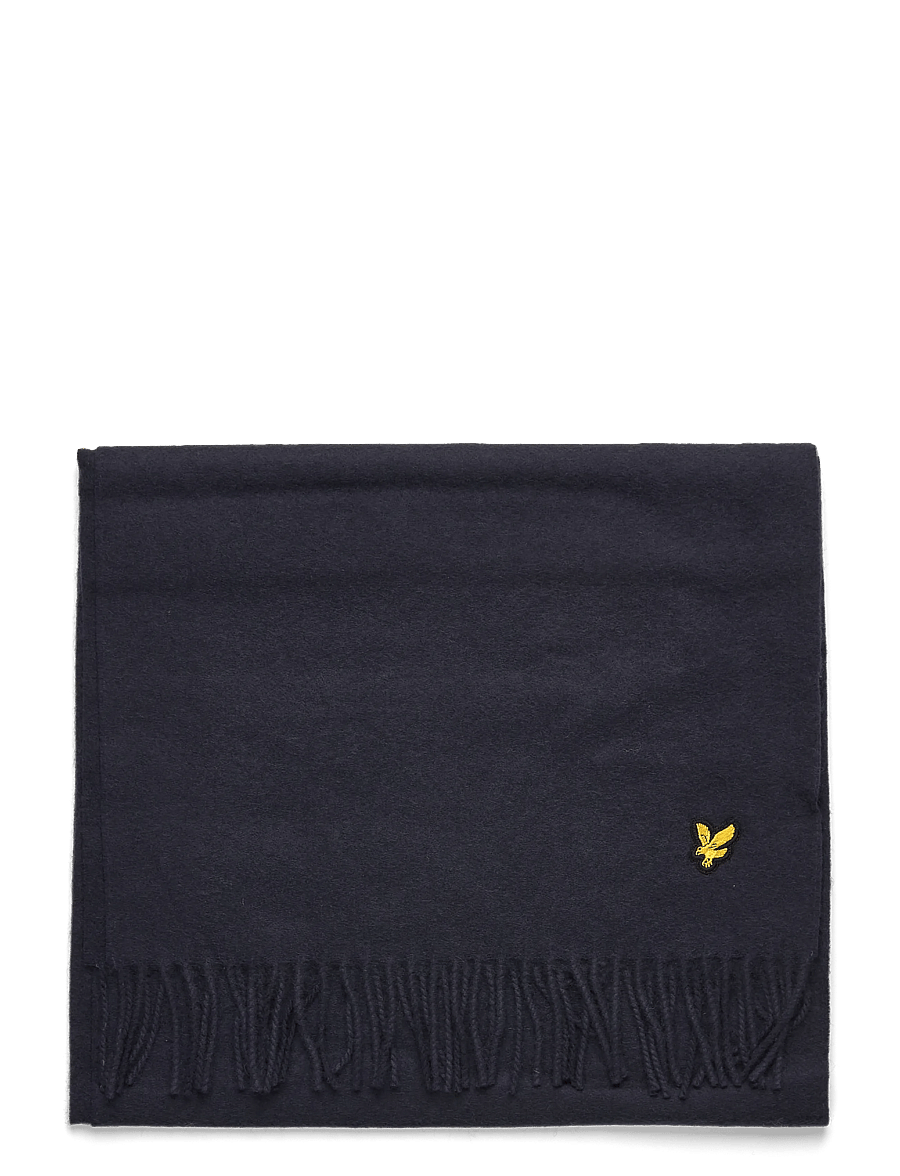 Lyle & Scott - Plain Lambswool Scarf - talvesallid - z271 dark navy - 1