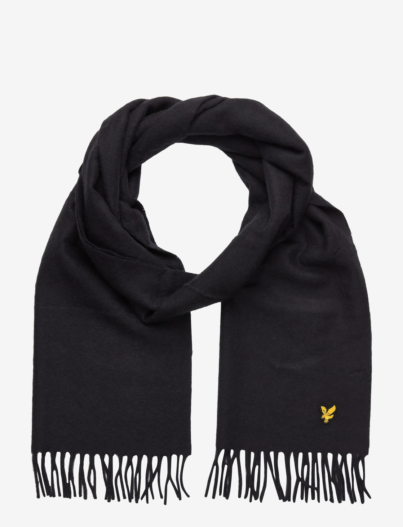 Lyle & Scott - Plain Lambswool Scarf - halsdukar - z865 jet black - 0