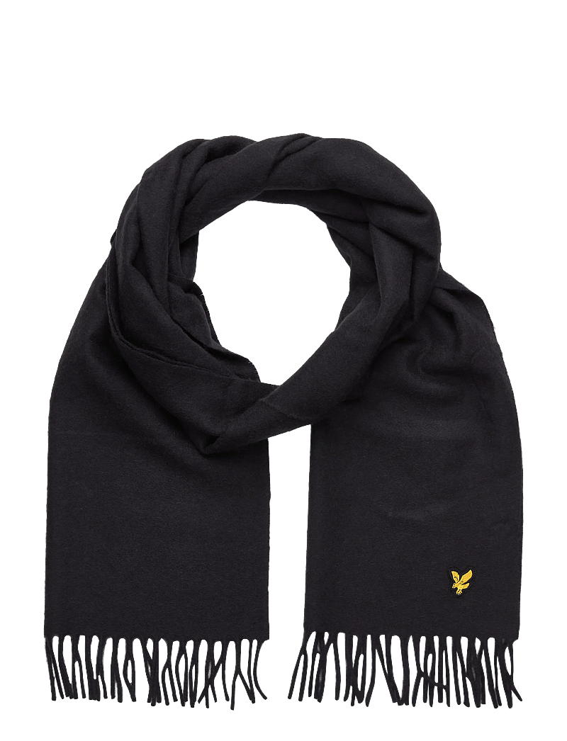 Lyle & Scott - Plain Lambswool Scarf - halsdukar - z865 jet black - 0