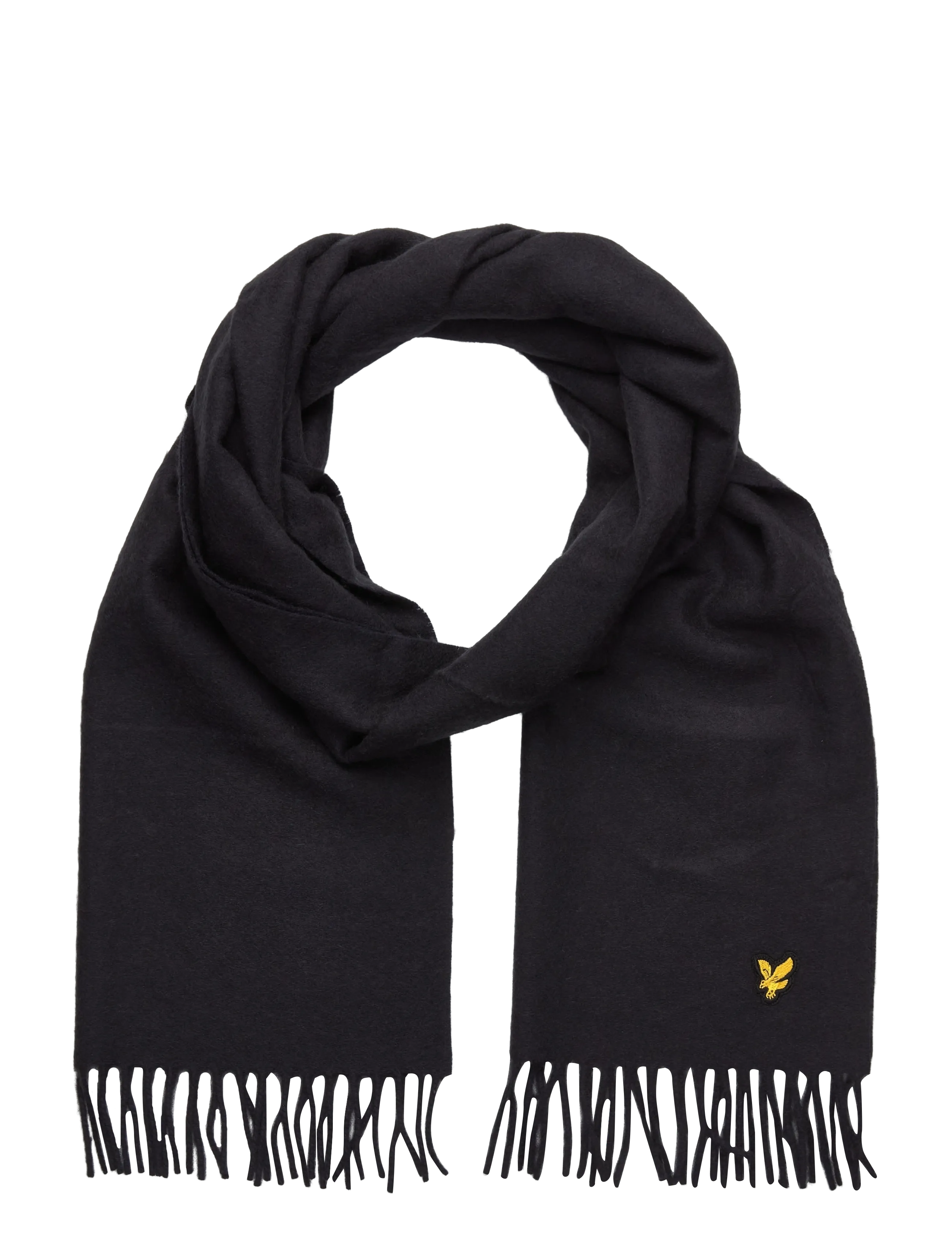 Lyle & Scott Plain Lambswool Scarf - Tørklæder - Z865 JET BLACK / black