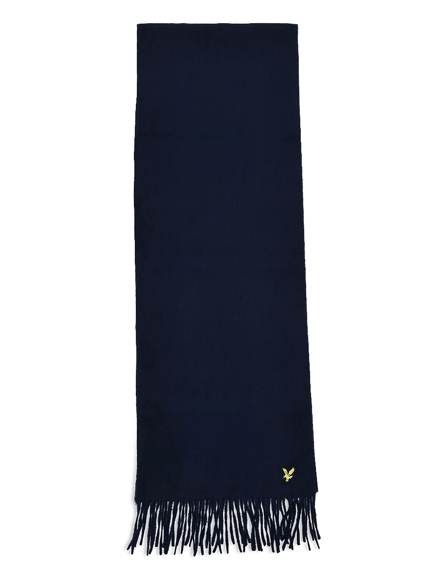 Lyle & Scott - Plain Lambswool Scarf - halsdukar - dark navy - 0