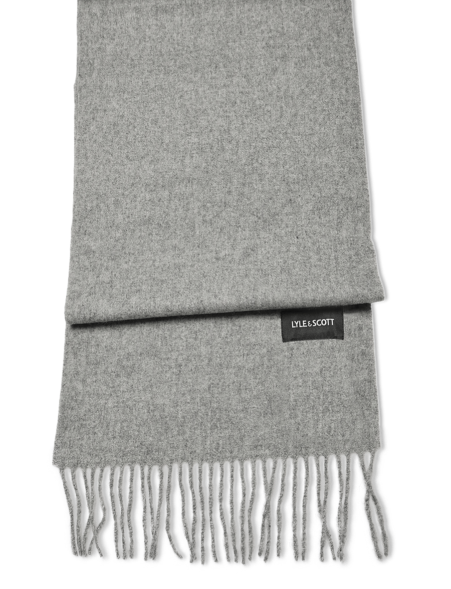 Lyle & Scott - Plain Lambswool Scarf - winterschals - mid grey marl - 0