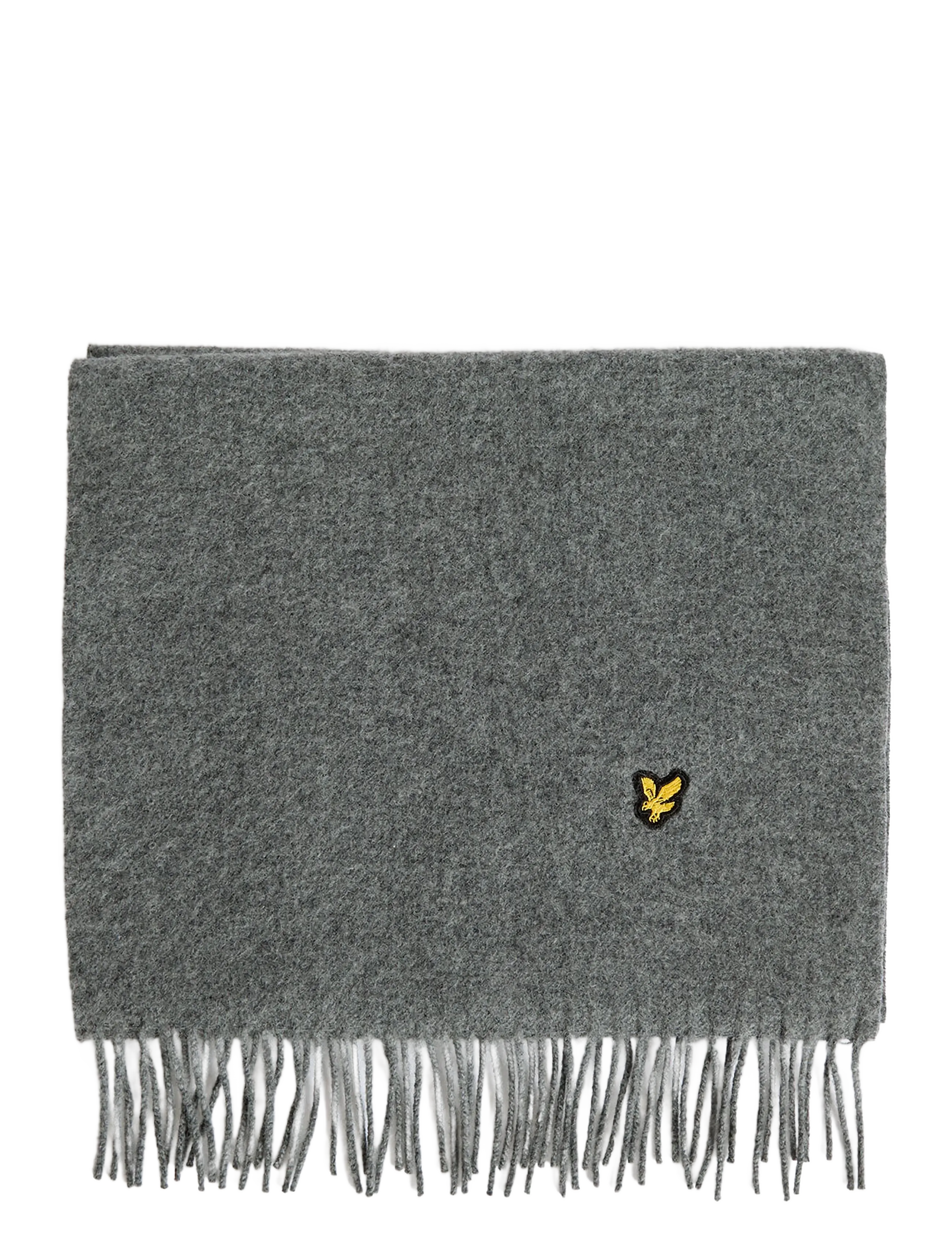 Lyle & Scott Plain Lambswool Scarf - Lyle & Scott - MID GREY MARL / grey