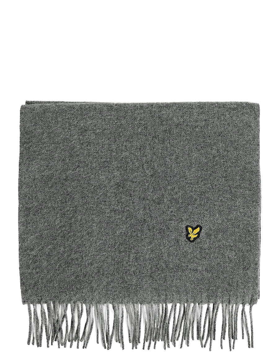Lyle & Scott - Plain Lambswool Scarf - halstørklæder - mid grey marl - 0